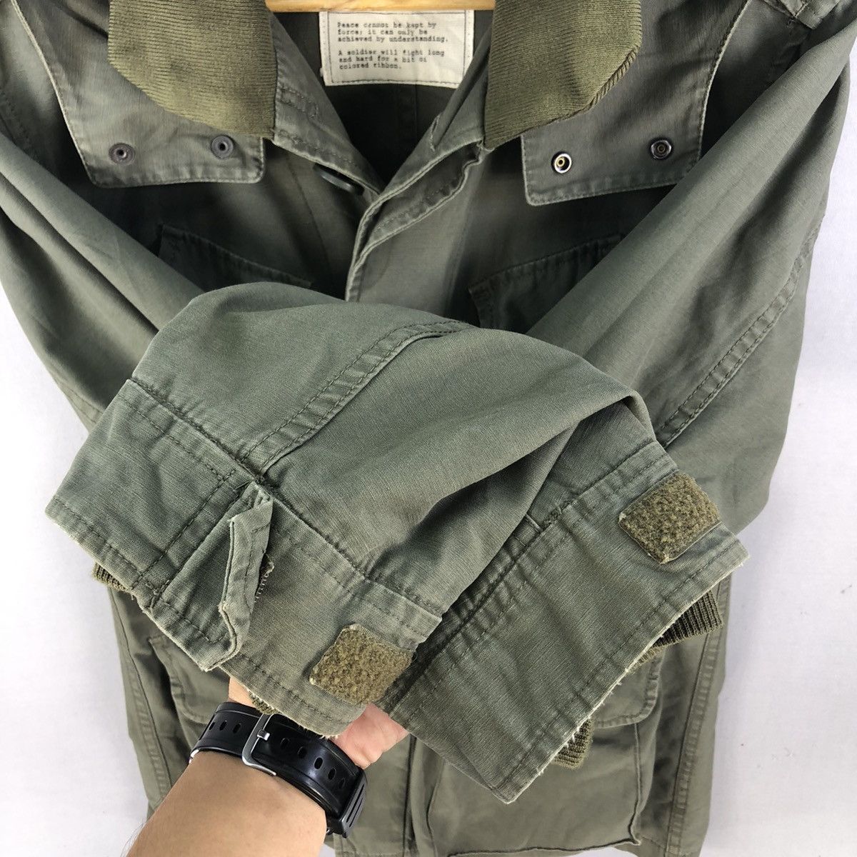 Japanese Brand Vintage Back Number Army Utility Slant Pocket Jacket Size US S / EU 44-46 / 1 - 13 Thumbnail