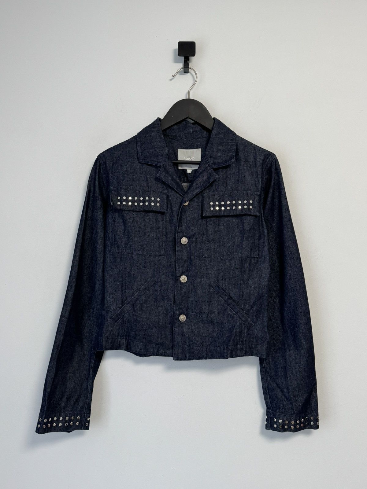 Versace Jeans Couture Versace Jeans Couture Rhinestone Denim Set Cropped Jacket Size L / US 10 / IT 46 - 2 Thumbnail