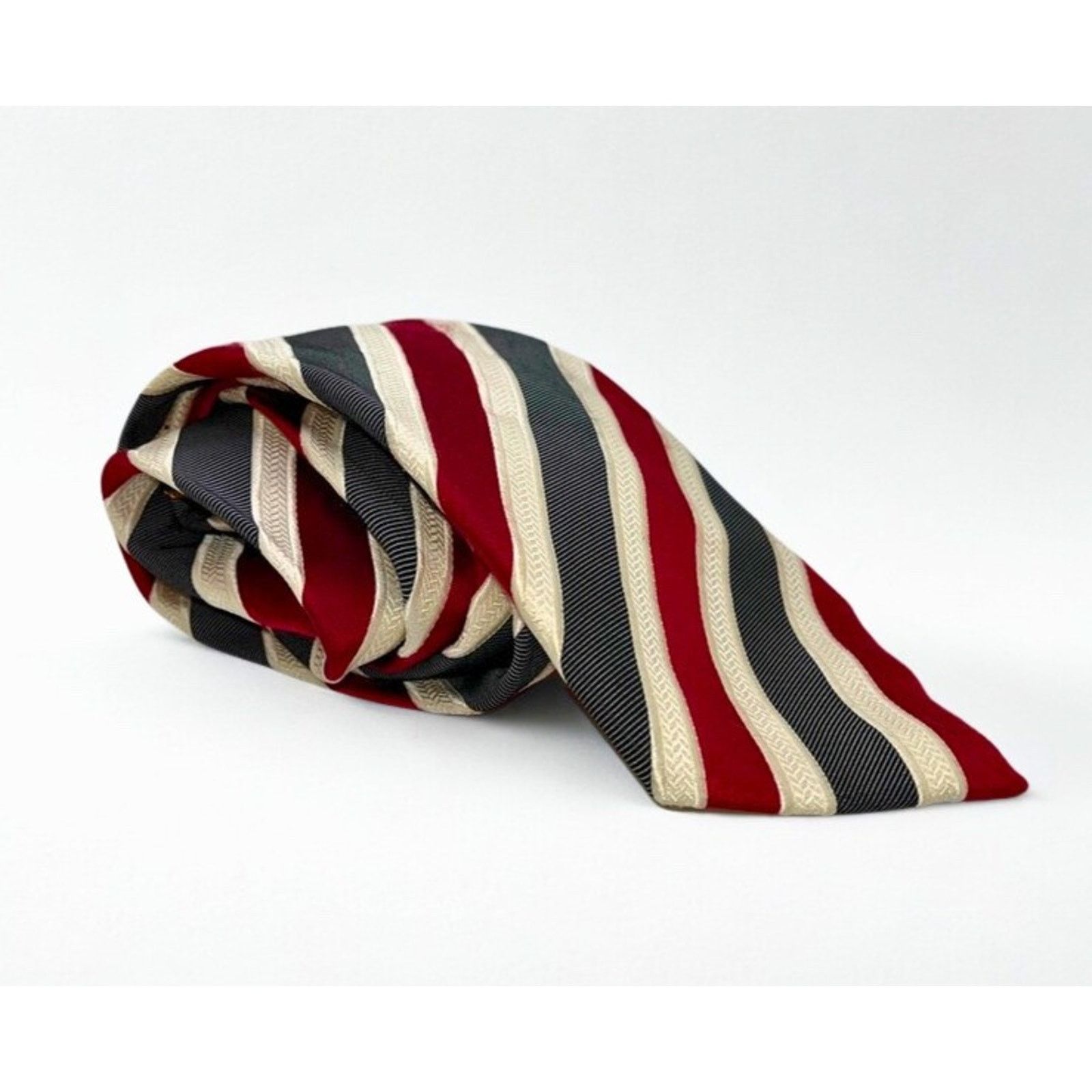 Donald Trump Donald J. Trump Signature Silk Striped Crest Tie Handmade Size ONE SIZE - 4 Thumbnail