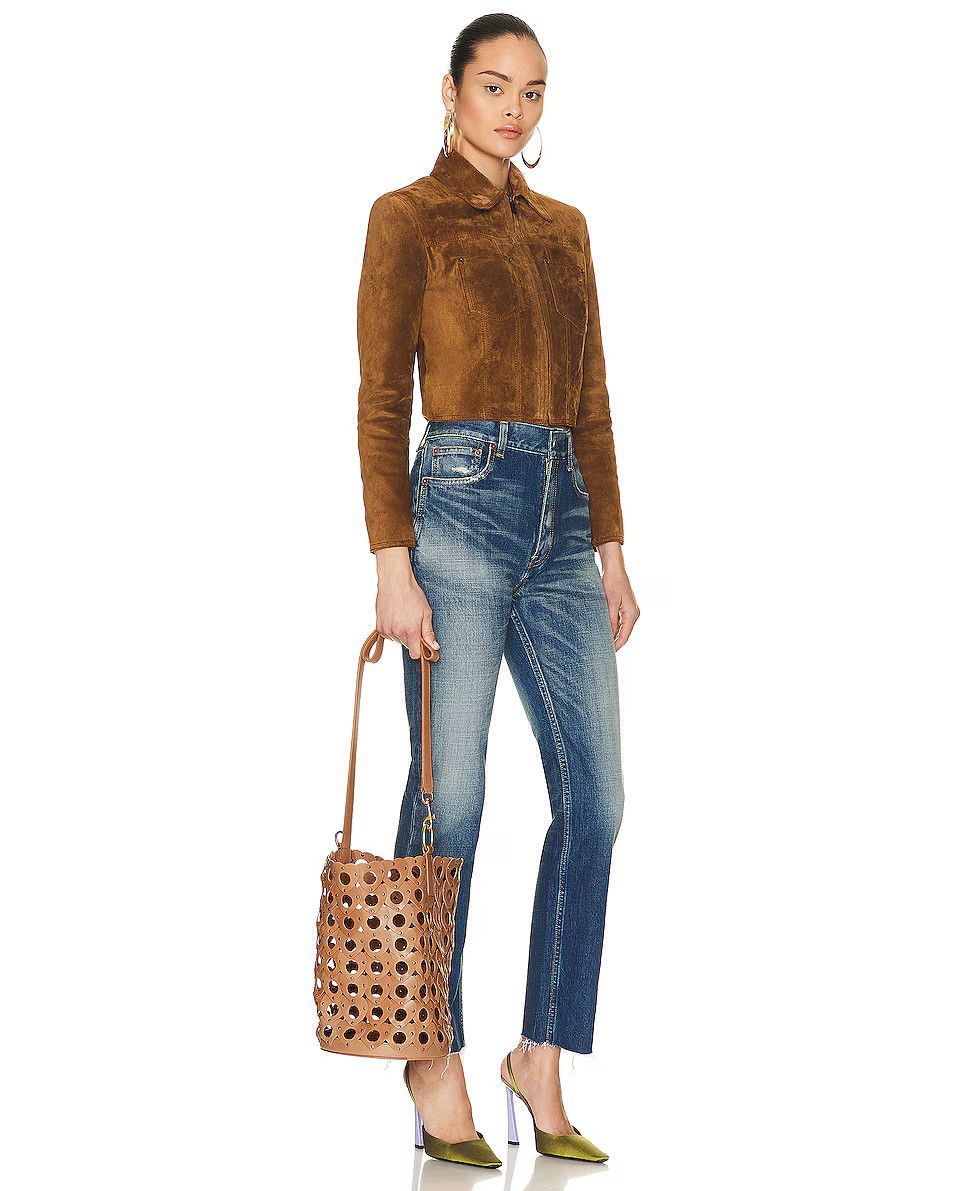 Saint Laurent Paris o1bcso1str0425 Size: OS/Hearted Bucket Bag in Vintage Brown Size ONE SIZE - 5 Thumbnail