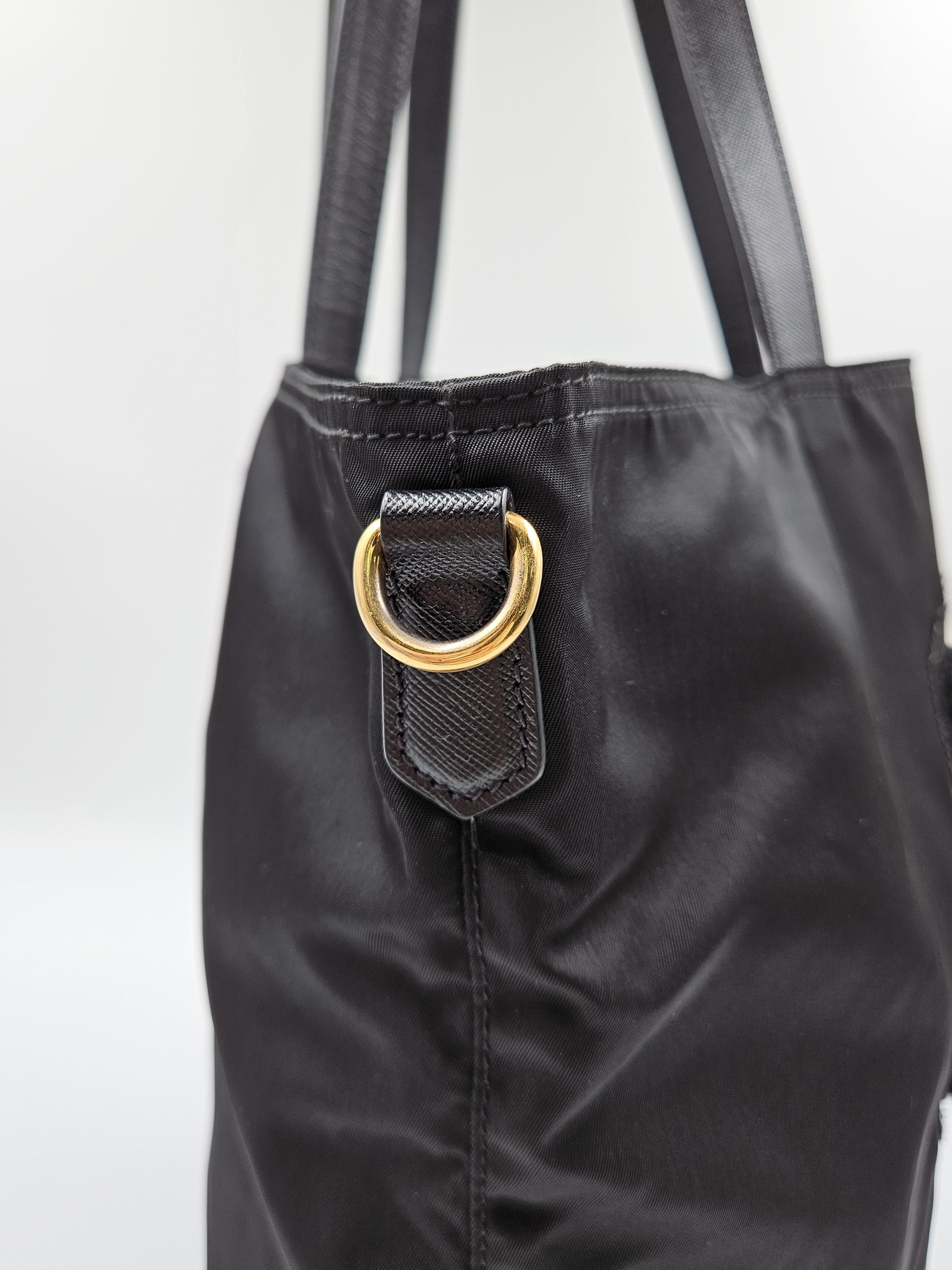 Prada Black Tessuto Nylon Panda Tote Size ONE SIZE - 4 Thumbnail