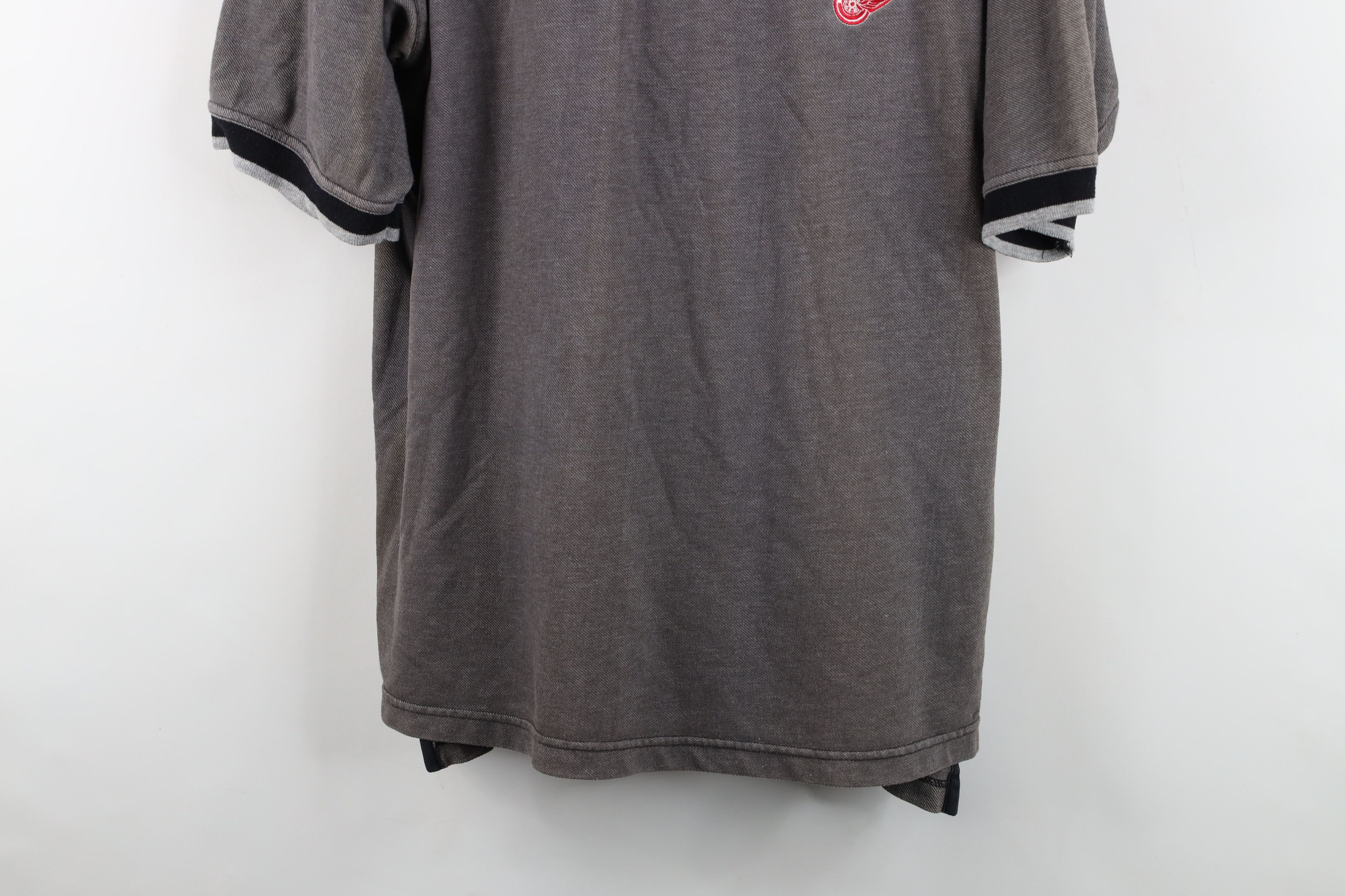 Vintage Vintage 90s Spell Detroit Red Wings Hockey Knit Polo Shirt Size US XL / EU 56 / 4 - 3 Thumbnail