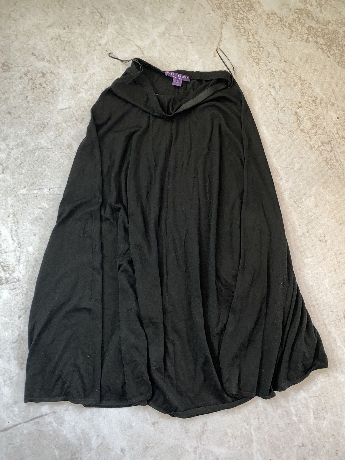 Ralph Lauren Purple Label × Vintage 100% Cashmere Ralph Lauren Purple Label Black Maxi Skirt Size 34" / US 12 / IT 48 - 1 Thumbnail