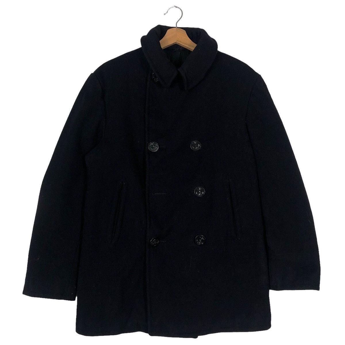 Vintage 🔥40’s True Vintage U.S Navy Wool Double Breast Jacket WWII Size US M / EU 48-50 / 2 - 1 Thumbnail