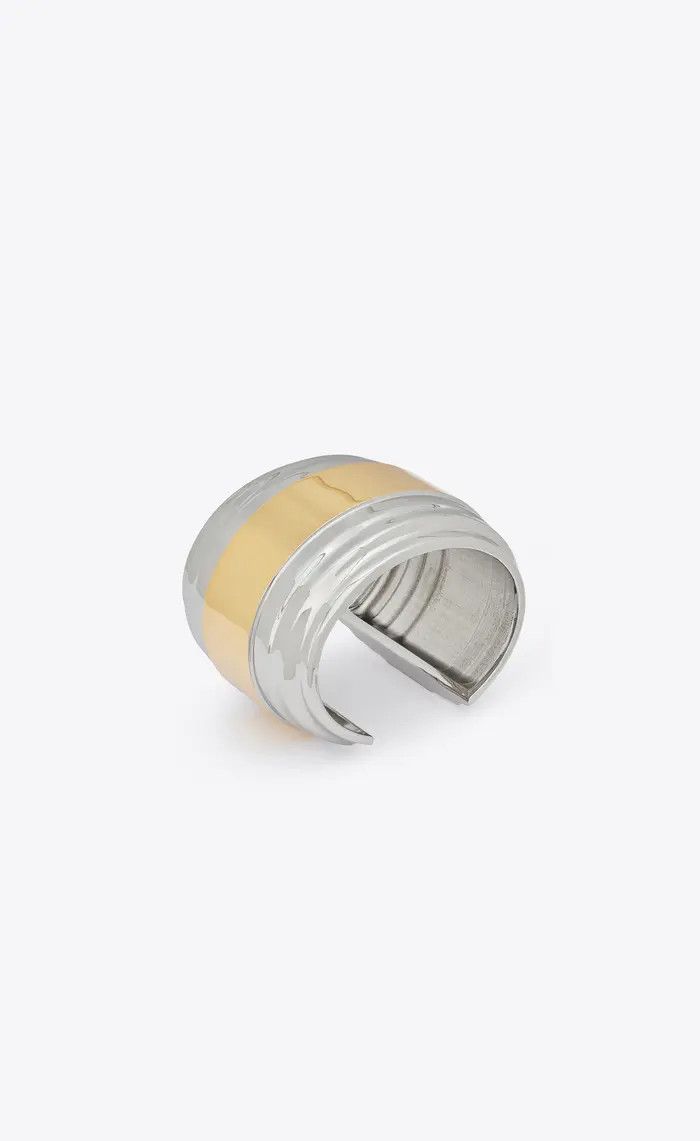 Saint Laurent Paris o1b1hav110425 756780 Size: M / Wheel Cuff Metal Bracelet Size ONE SIZE - 1 Thumbnail