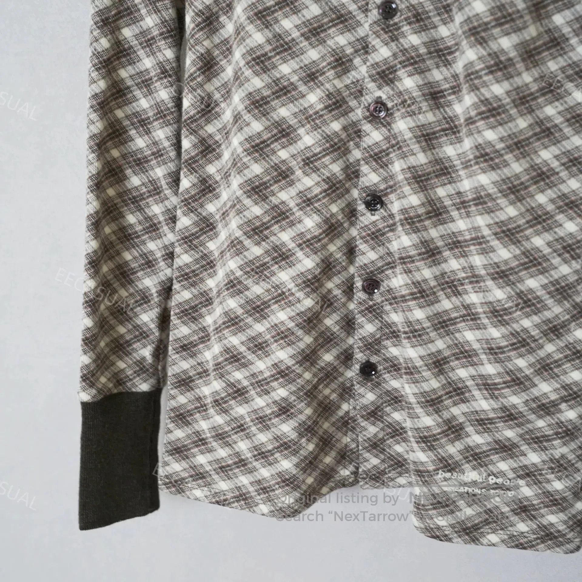 BP. Beautiful People Brown Plaid Wool Sweater. Size S / US 4 / IT 40 - 6 Thumbnail