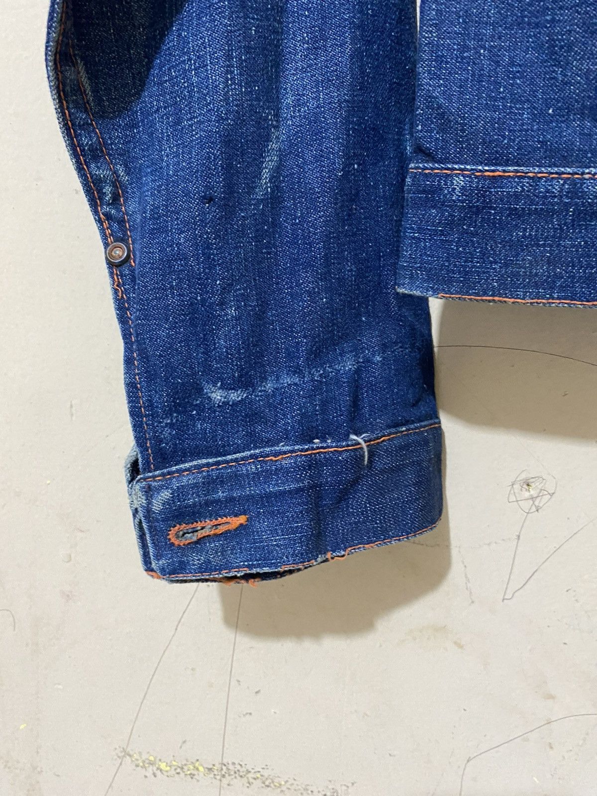 Vintage True 1940 Denim Jacket Union Made WWII Selvedge Donut Button Size US XS / EU 42 / 0 - 16 Thumbnail
