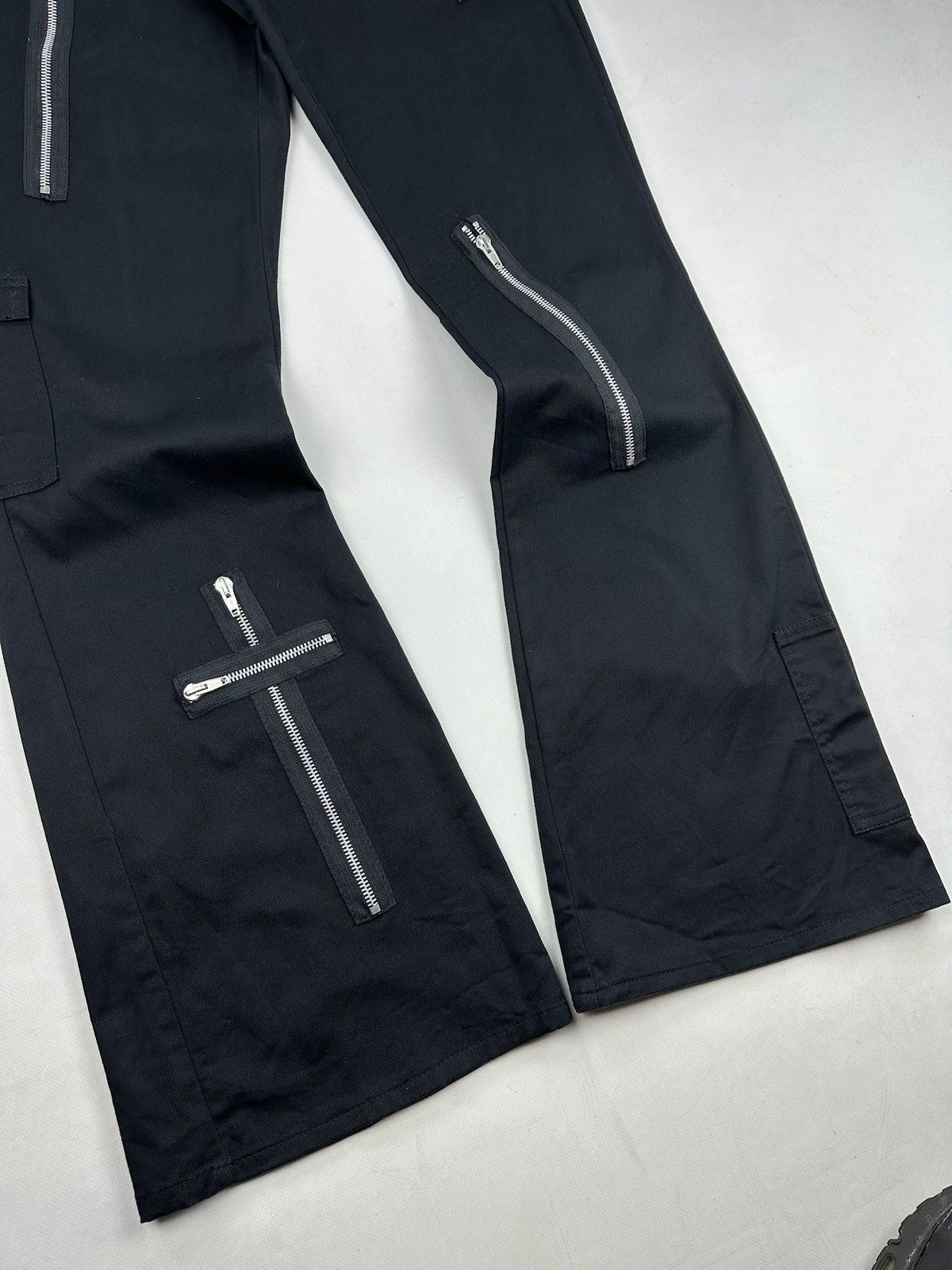 Japanese Brand RARE Aderlass Bondage Pants Cyber Punk flared Size US 35 - 11 Thumbnail