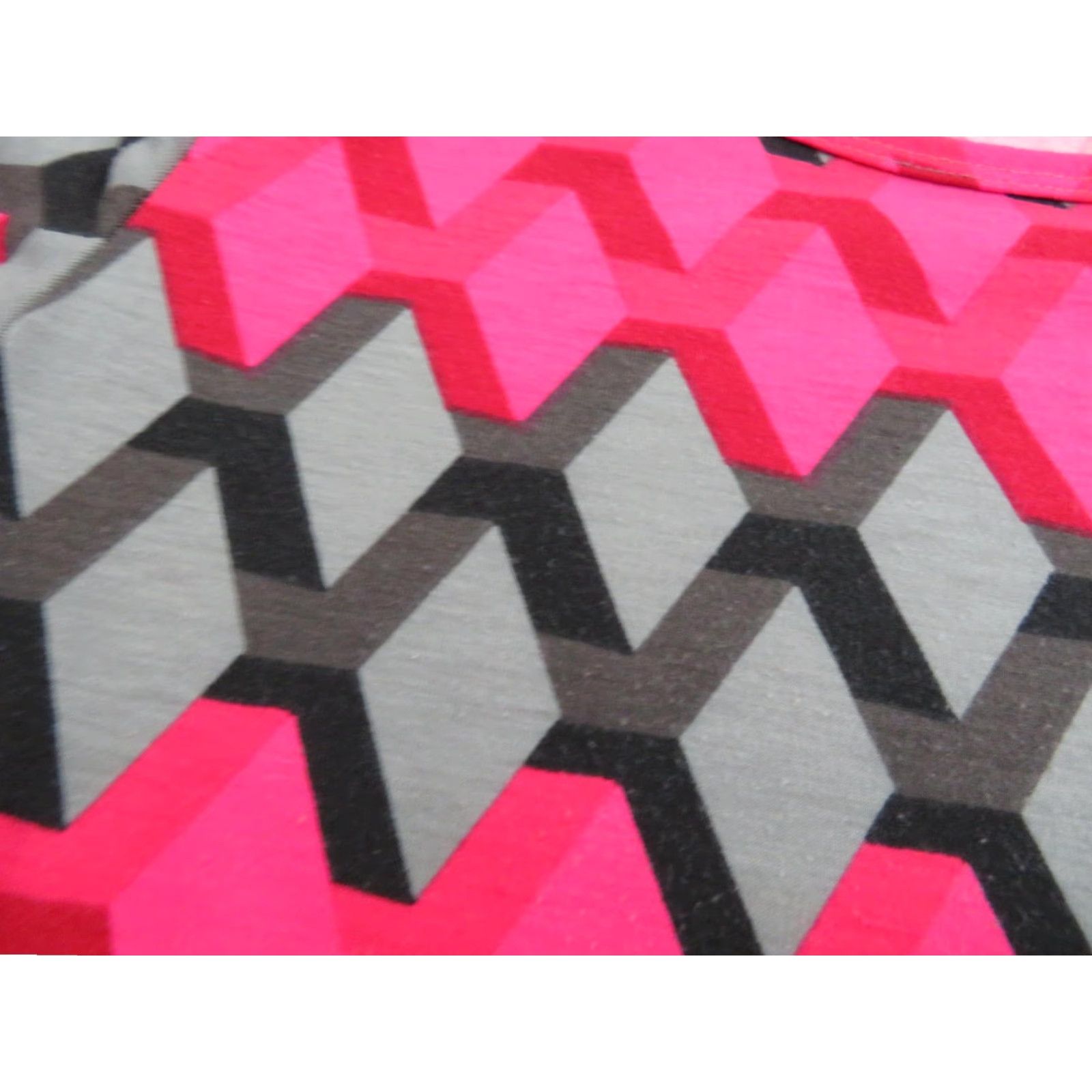 Vintage LuLaRoe Julia Dress XS Pink Black Gray Geometric Bodycon Dress Womens XS Size XS / US 0-2 / IT 36-38 - 4 Thumbnail