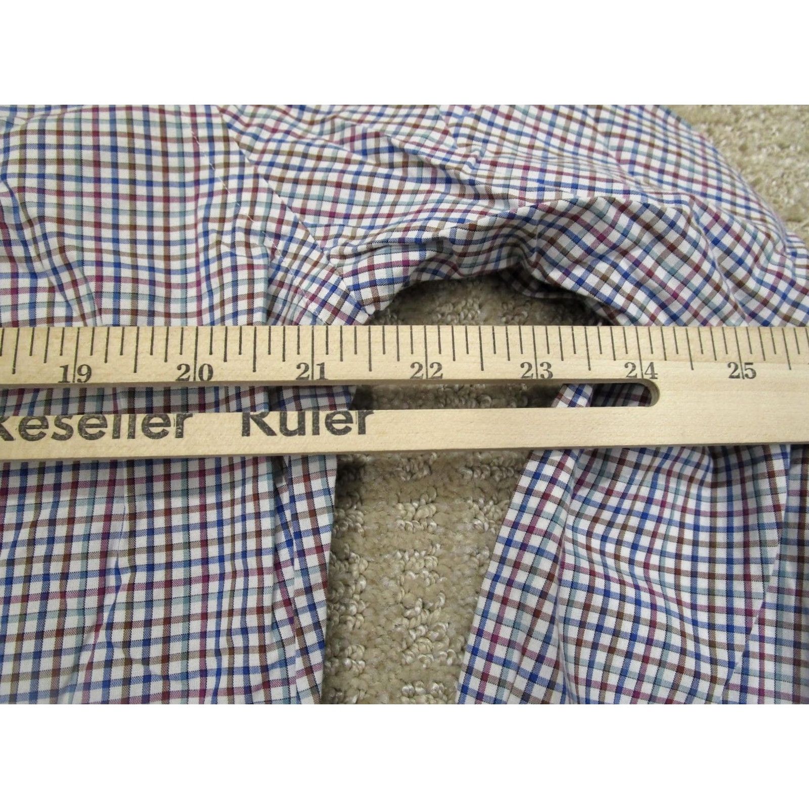 Peter Millar Peter Millar Shirt Men Medium Multicolor Check Long Sleeve Cutaway Collar Cotton Size US M / EU 48-50 / 2 - 5 Thumbnail