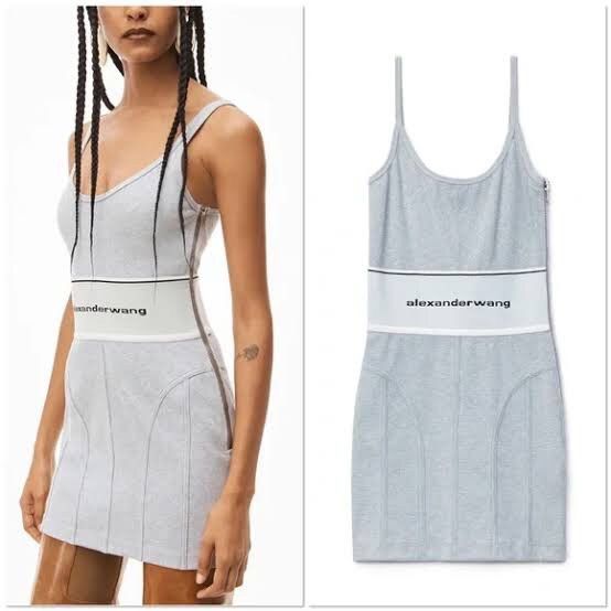 Alexander Wang ALEXANDERWANG ELASTIC BODYCON LOGO DRESS Size S / US 4 / IT 40 - 3 Thumbnail