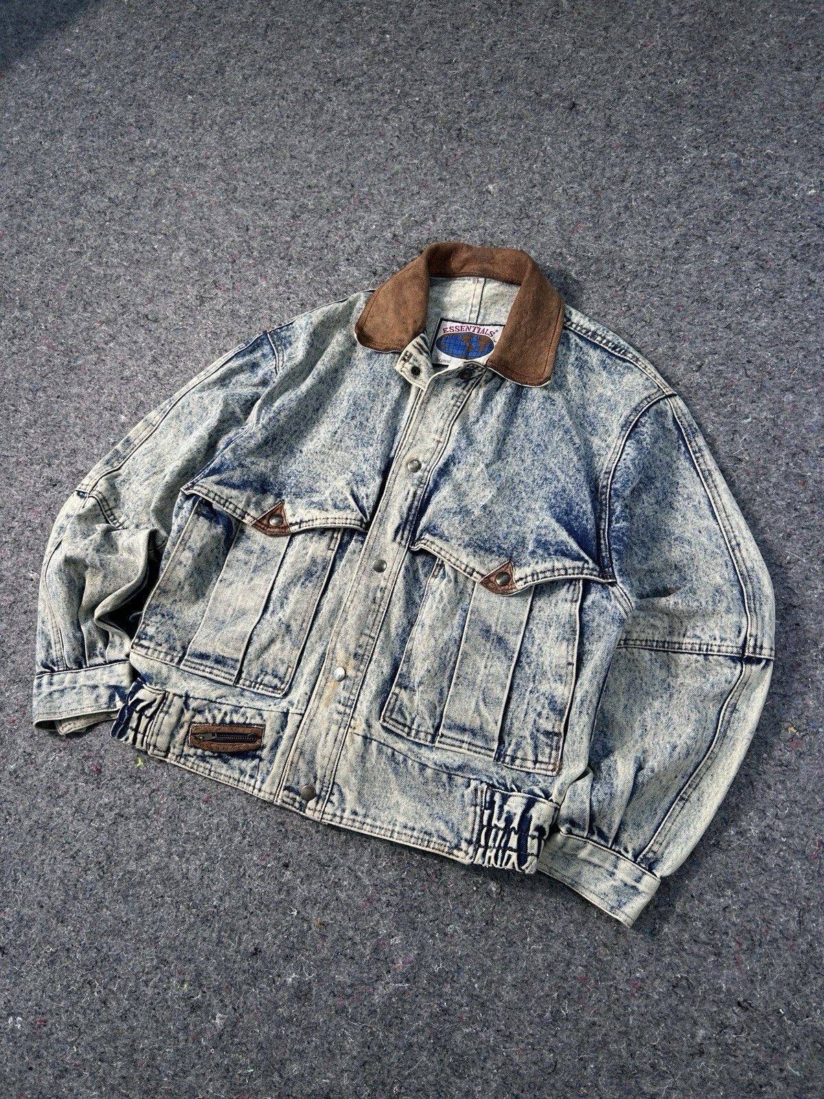 Other Essentials Vintage Acid Wash Denim Jacket Size S Size US S / EU 44-46 / 1 - 2 Thumbnail