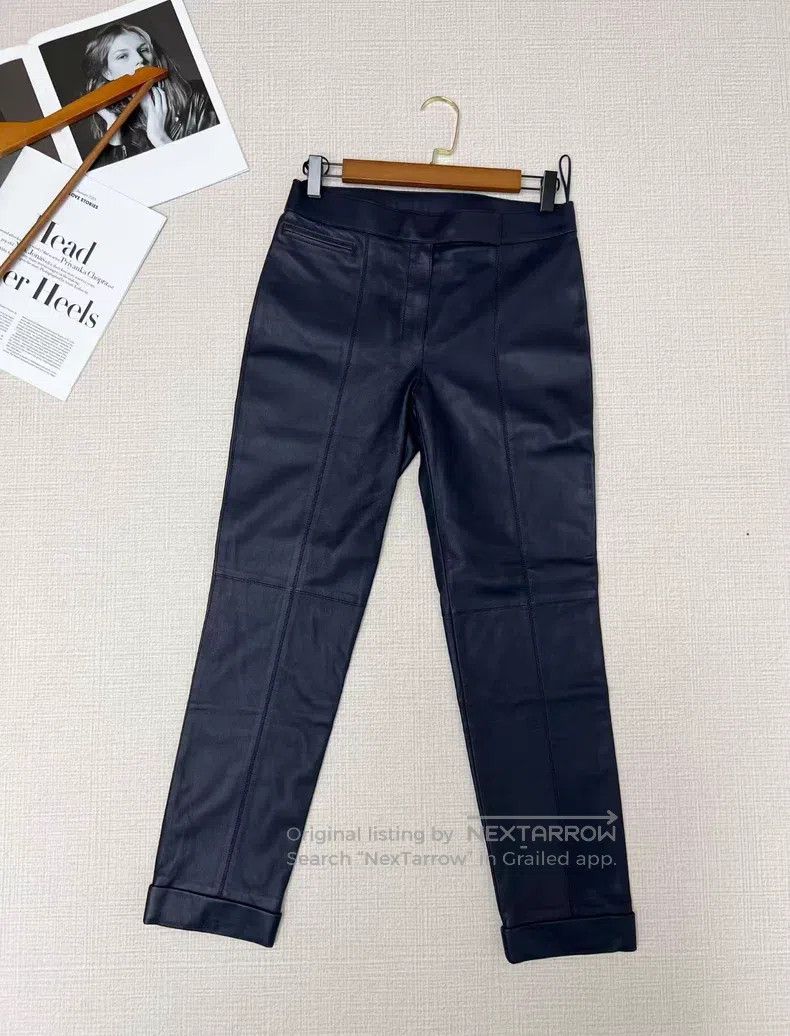 Hermes Hermes Solid color skinny leather pants Size 24" / US 00 / IT 34 - 2 Thumbnail