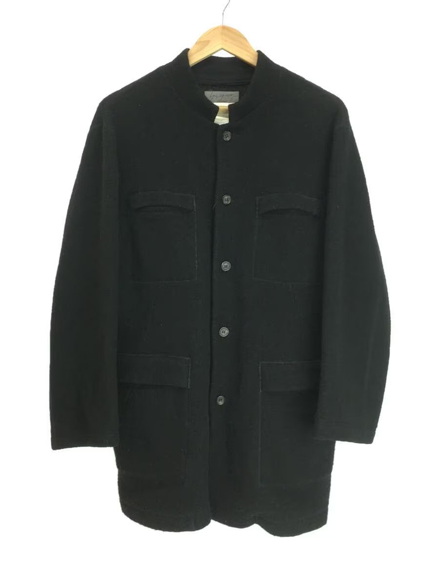 image of Yohji Yamamoto Pour Homme Vinatge Wool Heavy Coat in Black, Men's (Size Large)