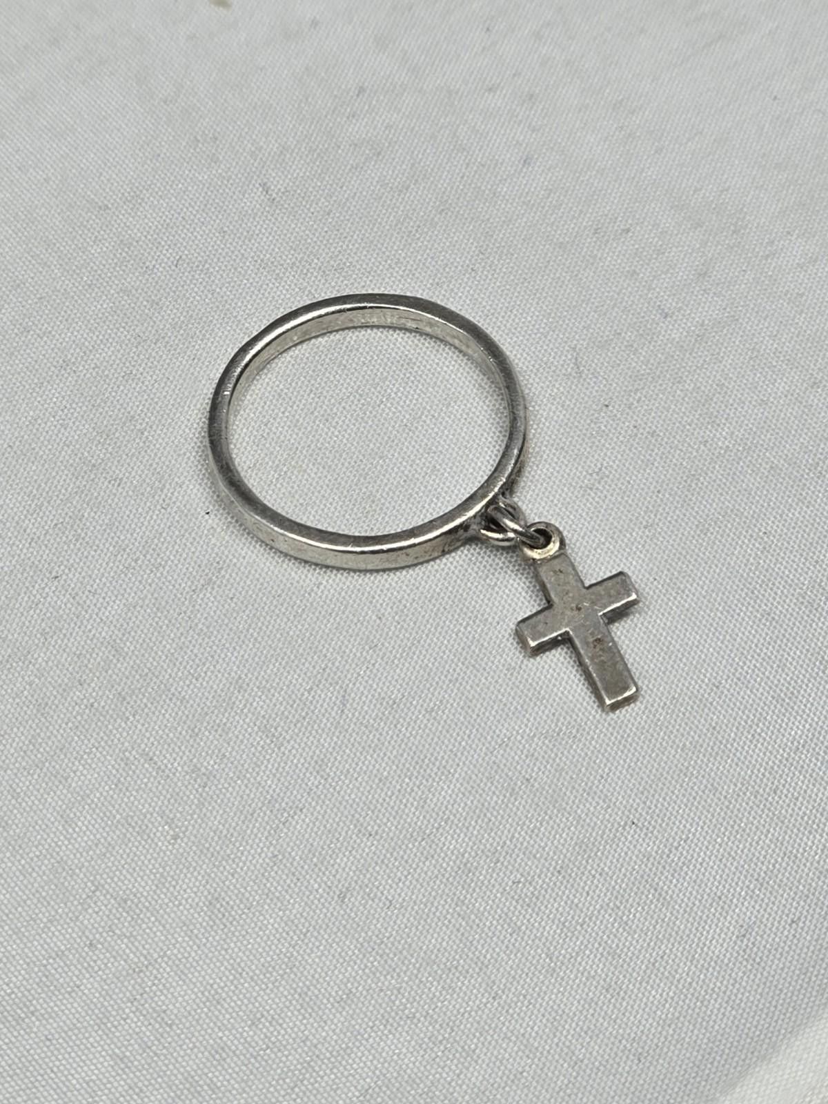 Other James Avery Retired Cross Dangle Ring Sterling Size 5 Size ONE SIZE - 2 Thumbnail