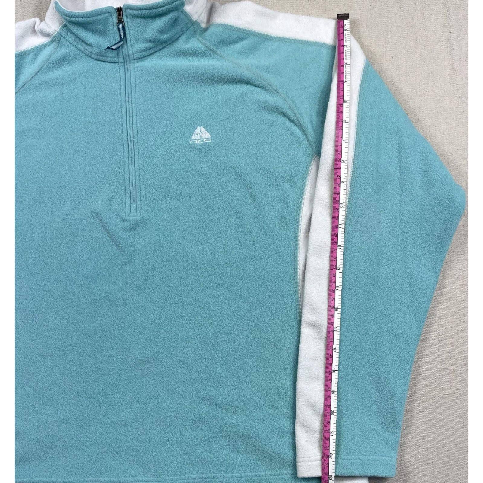 Nike VINTAGE Nike Womens XL Running Fleece 1/4 Zip Performance Top Light Blue ACG Shirt Women XL Size XL / US 12-14 / IT 48-50 - 6 Thumbnail