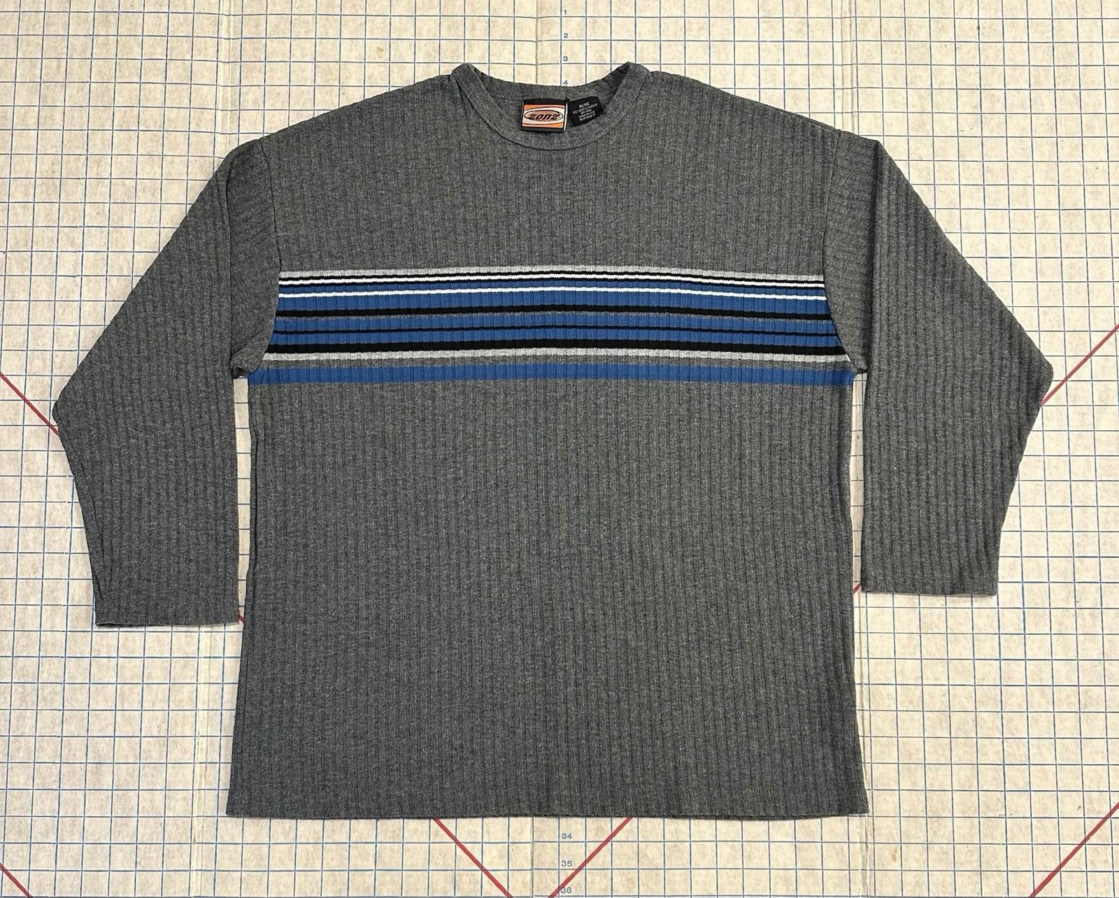 Designer Center Stripe Sweater Pullover Zonz Acrylic Horizontal Size US XL / EU 56 / 4 - 1 Thumbnail