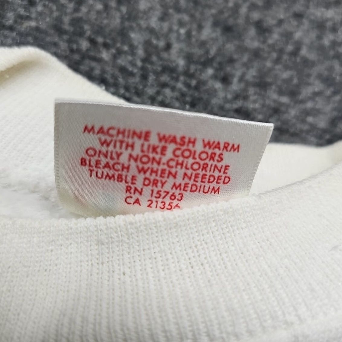 Hanes VINTAGE Hanes Sweatshirt Men L White 90s Crew Neck Zip Pullover Long Sleeve Made in USA XL Regular White Crew Neck Men Size US XL / EU 56 / 4 - 4 Thumbnail