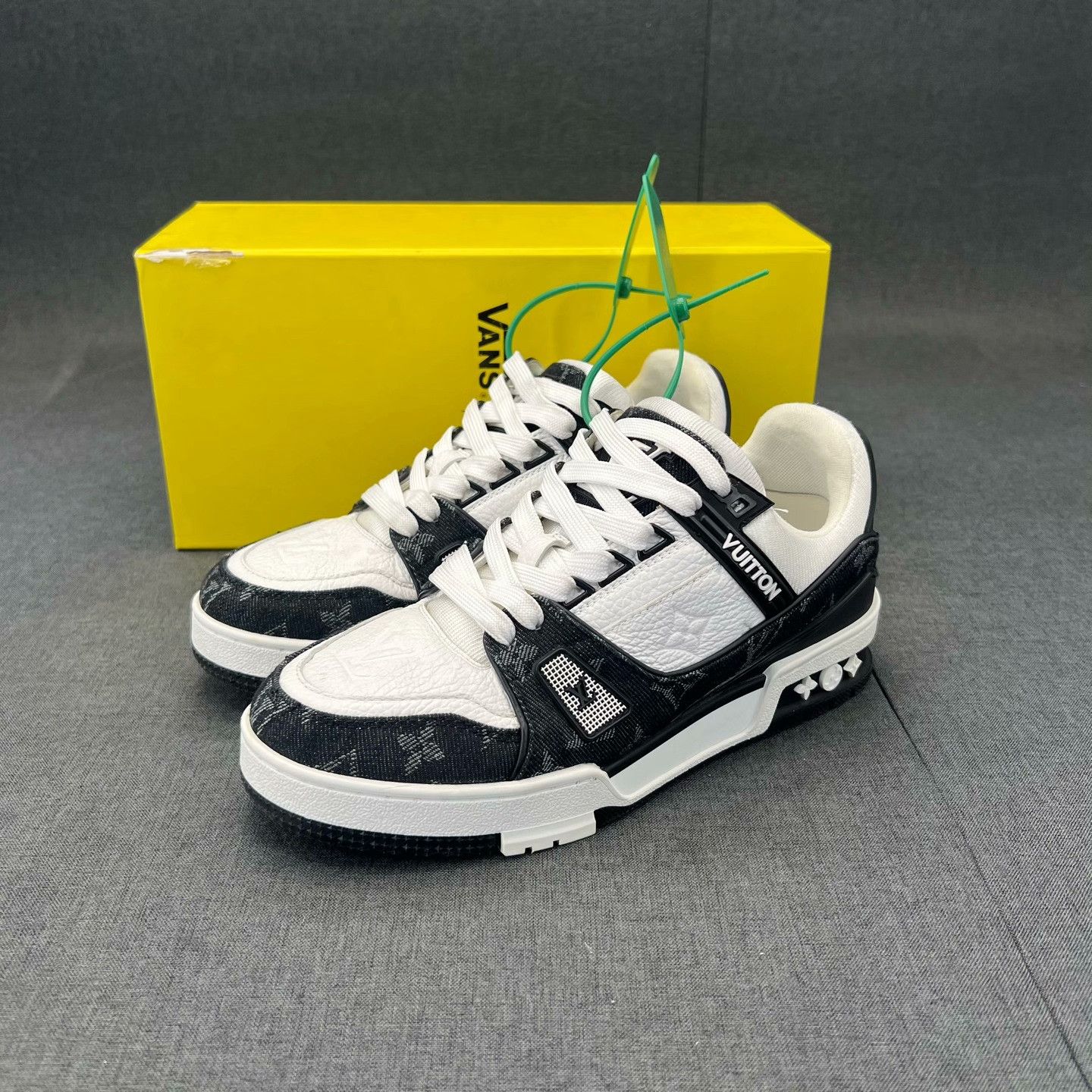 Louis Vuitton Louis Vuitton Training Denim Black Lowtop Sneakers 37 Women Size US 6.5 / IT 36.5 - 1 Thumbnail