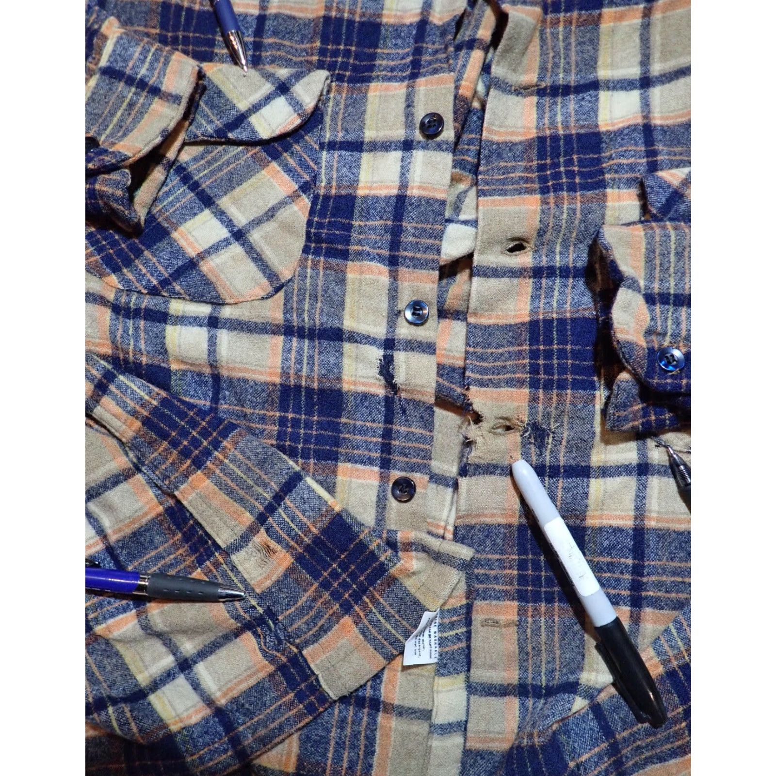 Pendleton VINTAGE 70s PENDLETON MENS MEDIUM BUTTON LOOP COLLAR WOOL SHIRT Size US M / EU 48-50 / 2 - 5 Thumbnail