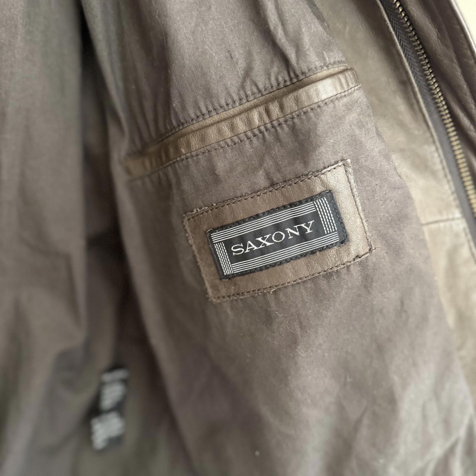 Saxony Saxony Jacket Men's 40 Brown VNT Genuine Leather Size US M / EU 48-50 / 2 - 4 Thumbnail
