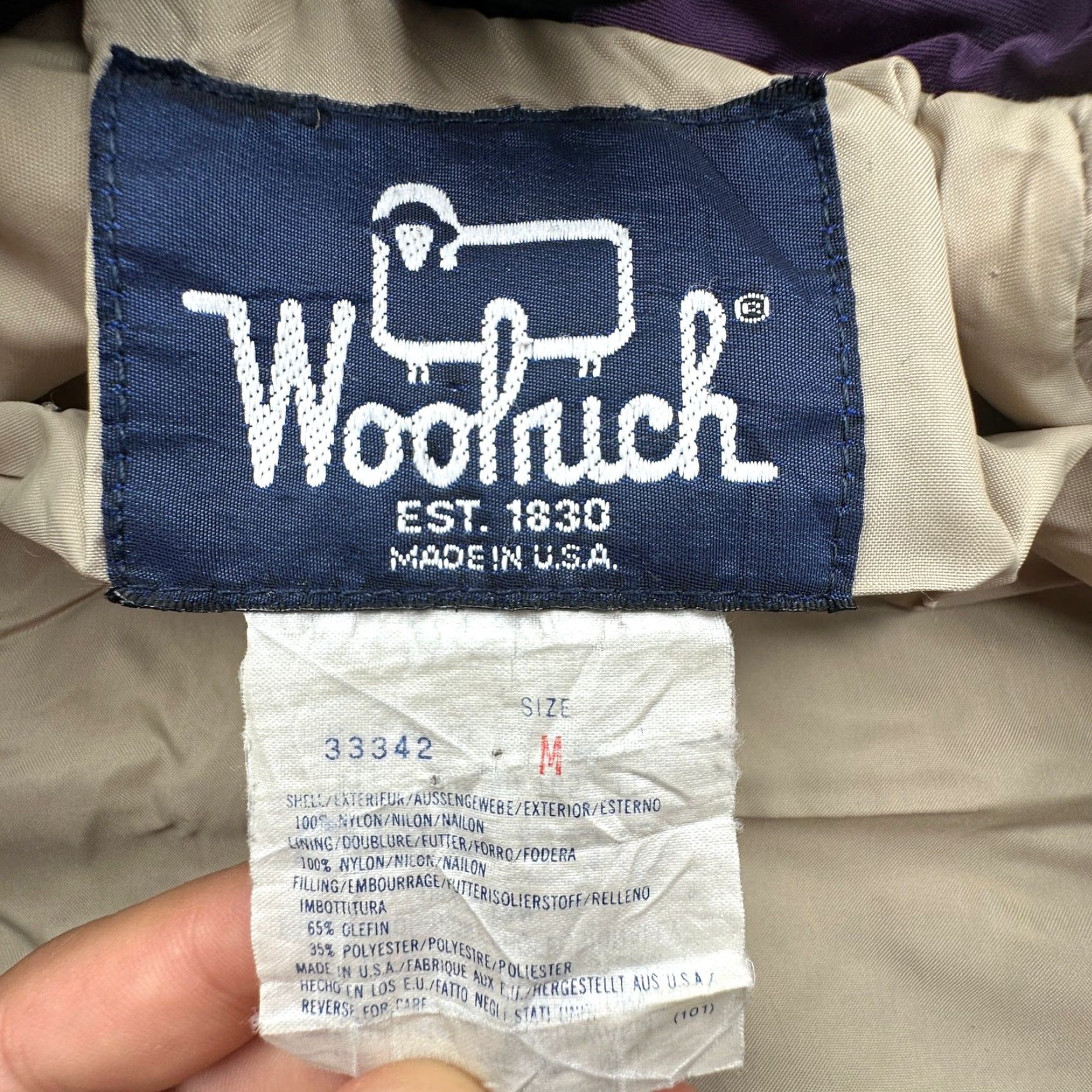 Vintage VINTAGE Woolrich Parka Jacket Hooded Thinsulate Full Zip Mens M Blue Long Size US M / EU 48-50 / 2 - 2 Thumbnail