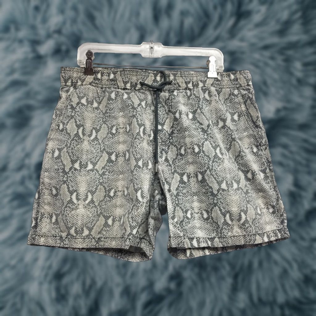Cotton On VINTAGE Cotton On Beach Short Mens XL Gray 100% Cotton Drawstring Pockets Lightweight Breathable Lined Moisture Wicking Casual Outdoor Short Size US 36 / EU 52 - 1 Thumbnail