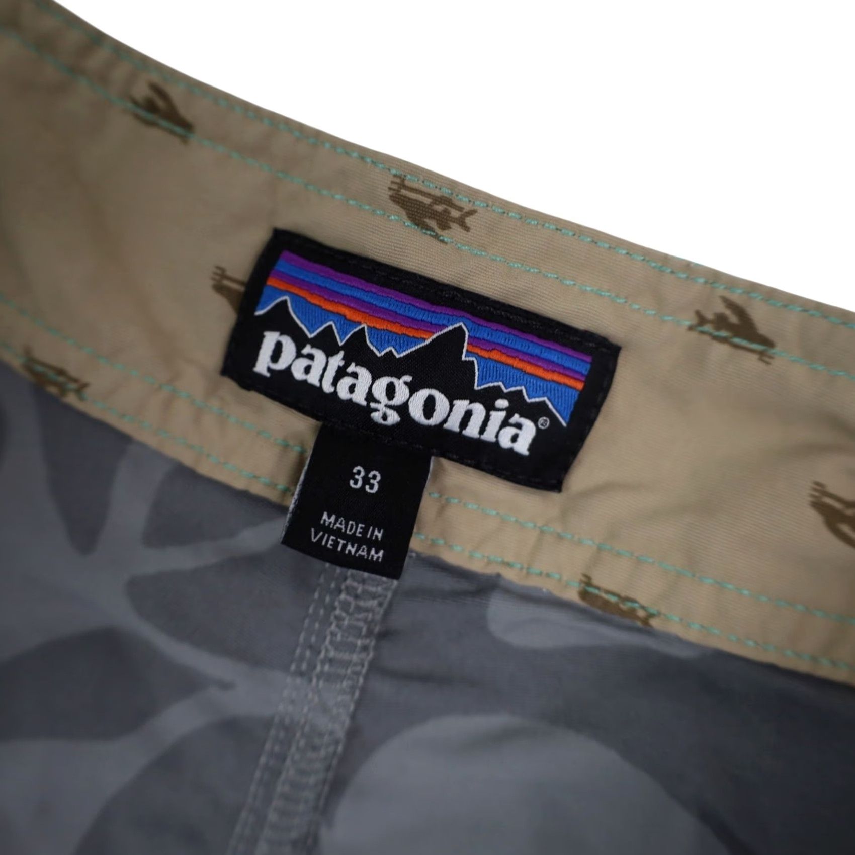 Patagonia Patagonia Hybrid Tropical Swim Shorts 33" Gray Mens Regular Size 33 Hybrid Swim Shorts 90s? Size US 33 - 6 Thumbnail