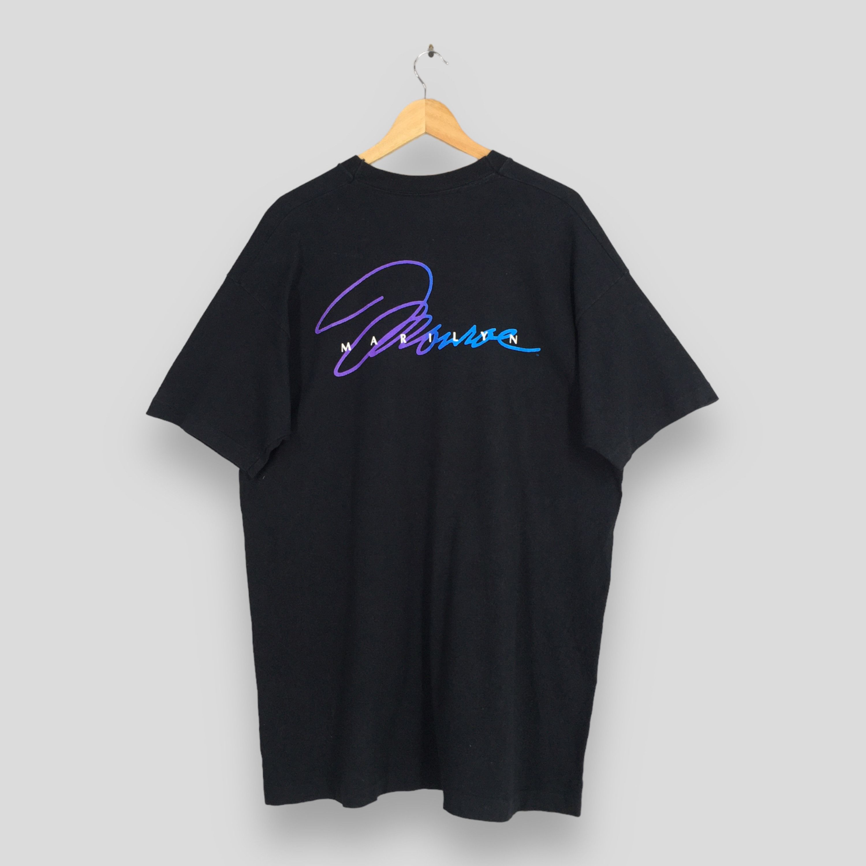 Fruit Of The Loom × Vintage Vintage 90s Iconic Marilyn Monroe Black T shirt XXLarge Size US XXL / EU 58 / 5 - 7 Thumbnail