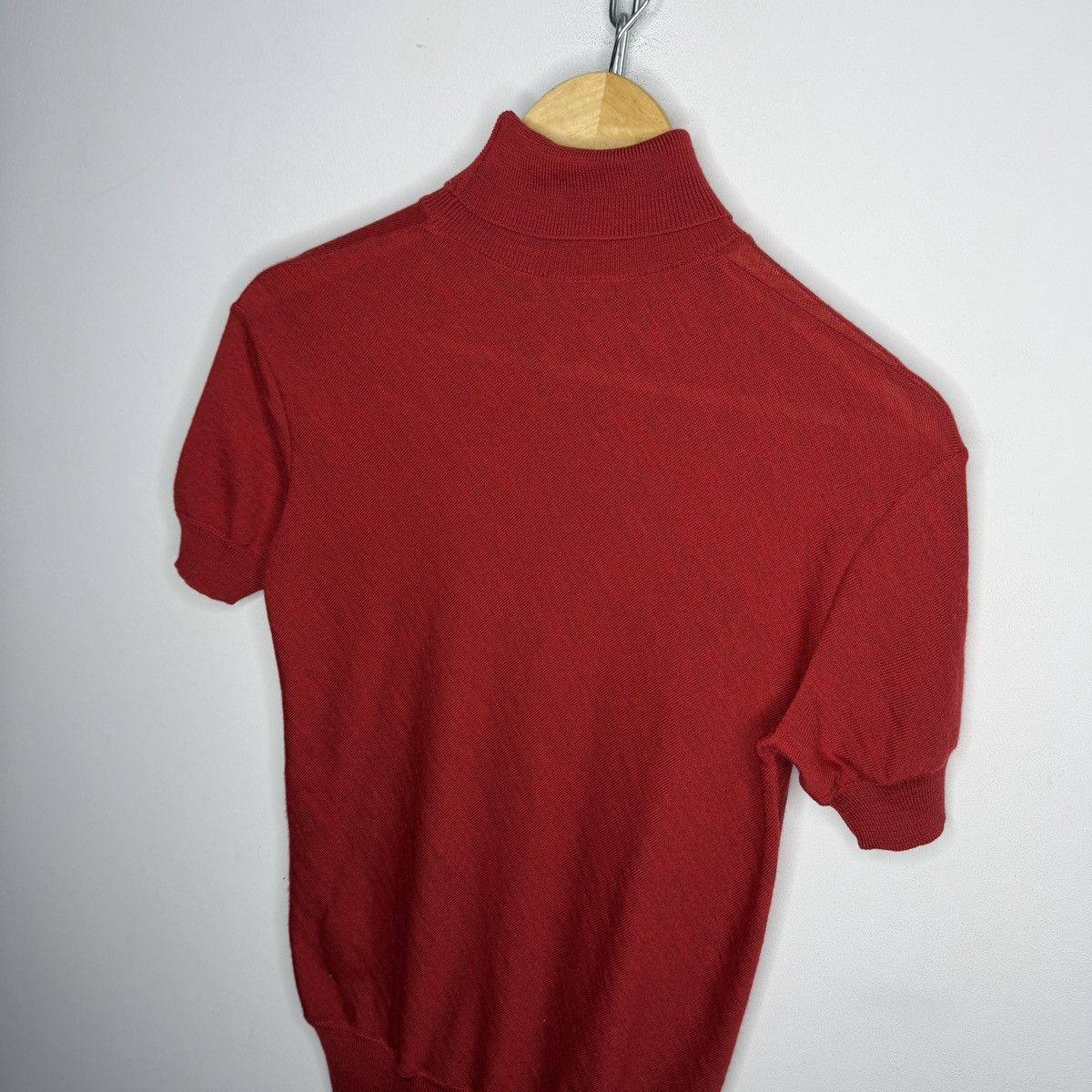 Balenciaga Balenciaga Knit Top Turtleneck Wool Red Distressed Size M / US 6-8 / IT 42-44 - 11 Thumbnail