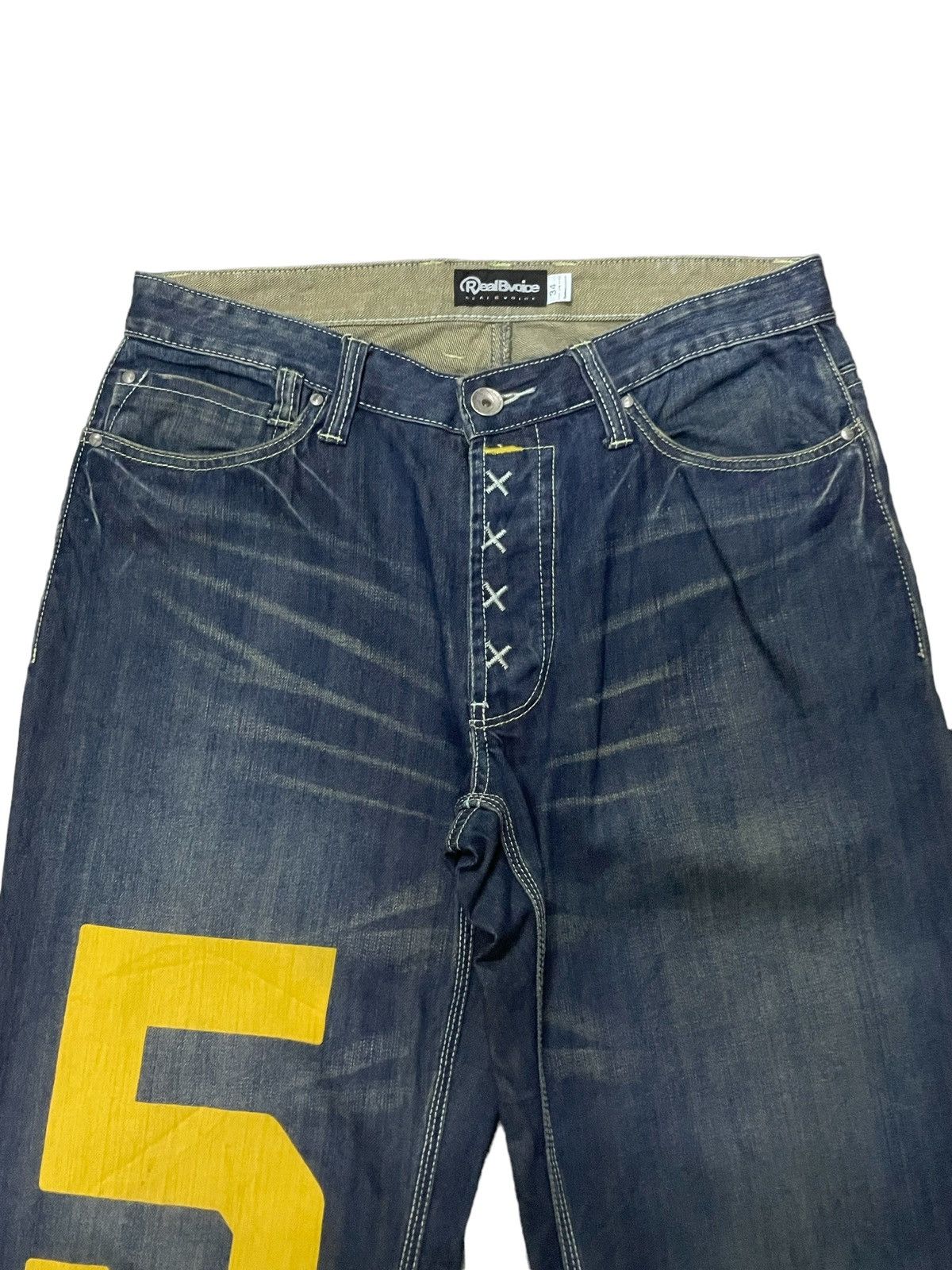 KOJIMA GENES Evisu Style Real Bvoice Daicock Print Baggy Jeans Button fly Size US 34 / EU 50 - 10 Thumbnail