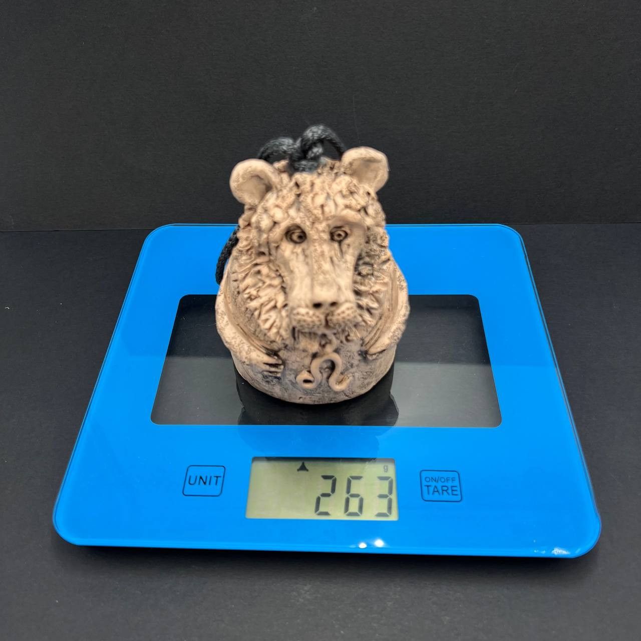 Vintage Handmade Ceramic Statue Lion Bell Leo Zodiac Sign Pottery Size ONE SIZE - 5 Thumbnail