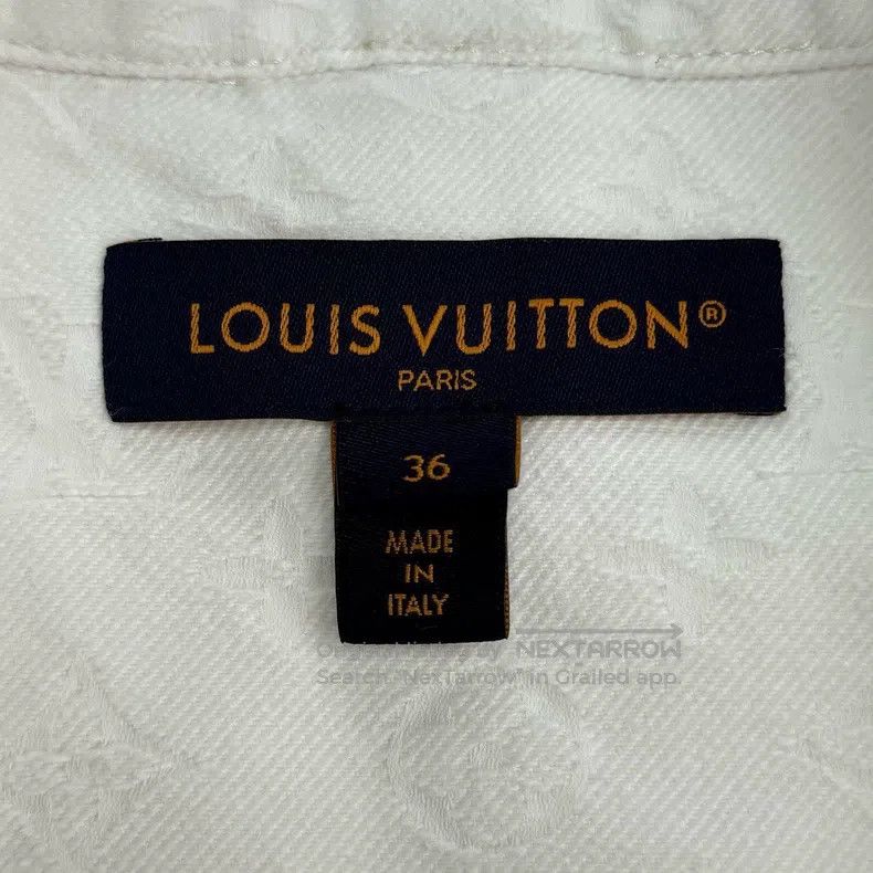Louis Vuitton Louis Vuitton White dark lines full logo denim vest Size XS / US 0-2 / IT 36-38 - 5 Thumbnail