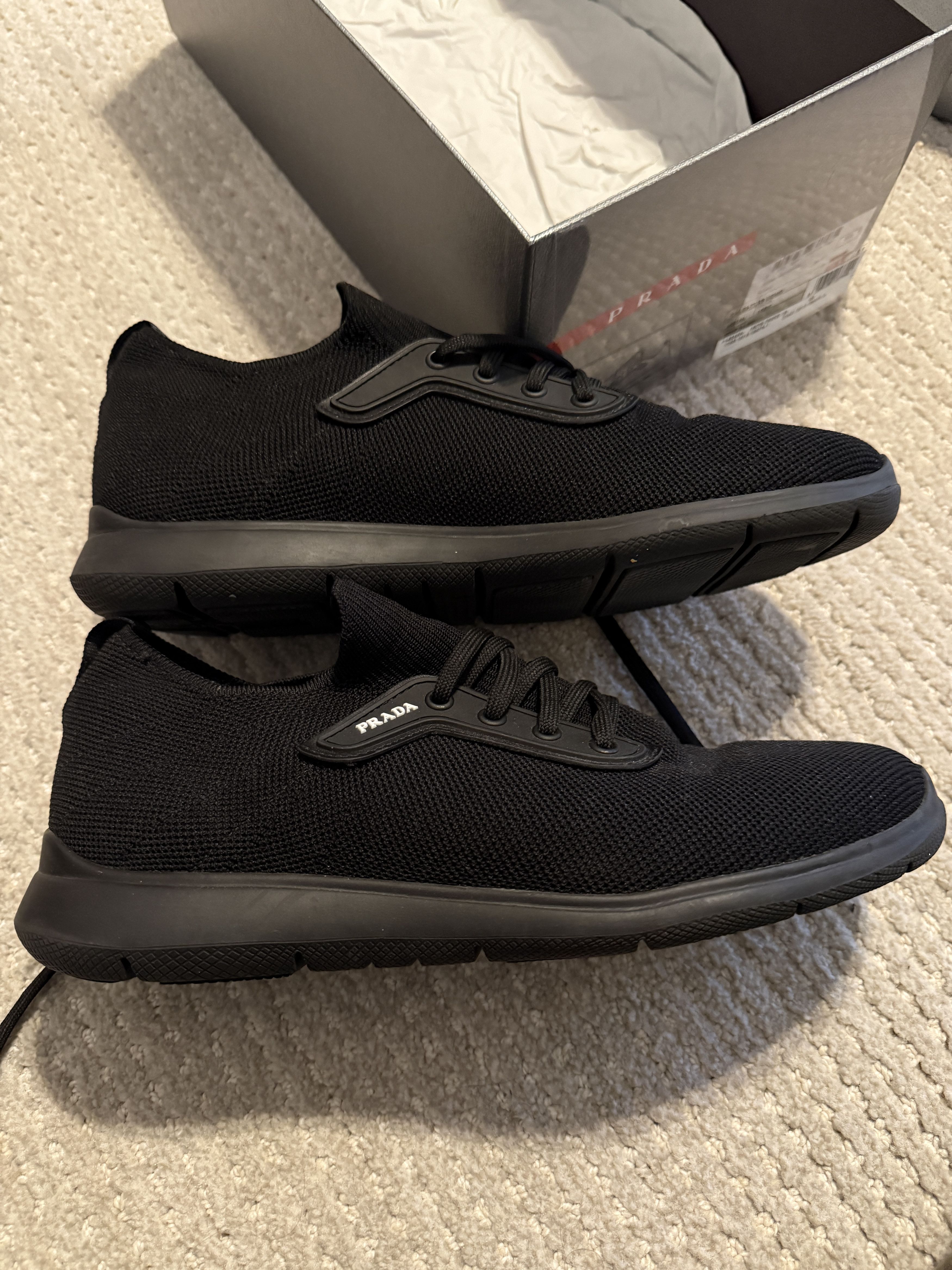 Prada Prada Rare Knit Sneakers 9.5 Black Size US 9.5 / EU 42-43 - 1 Thumbnail