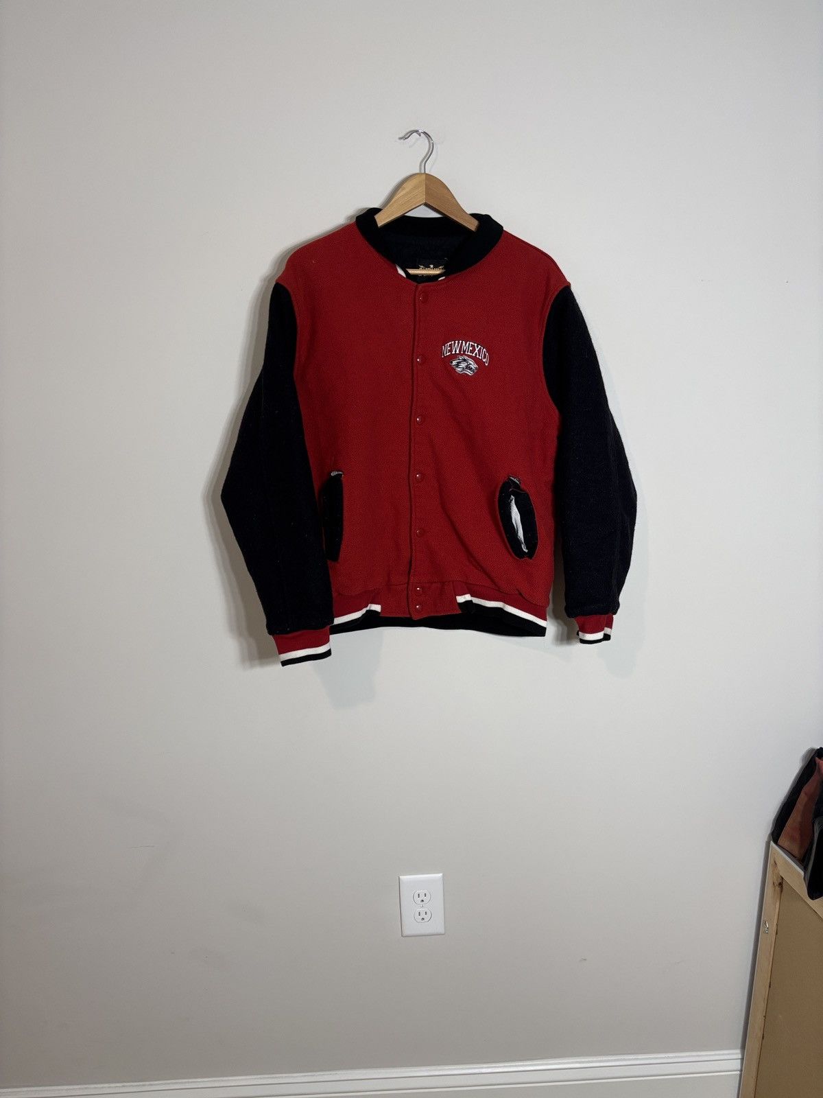 Auburn Sportswear Vintage University of New Mexico Lobos Wool Varsity Jacket Size US M / EU 48-50 / 2 - 1 Thumbnail