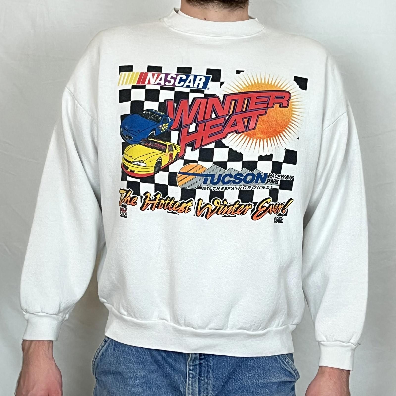NASCAR VTG 90S NASCAR WINTER HEAT RACING GRAPHIC WHITE SWEATSHIRT L Size US L / EU 52-54 / 3 - 3 Thumbnail