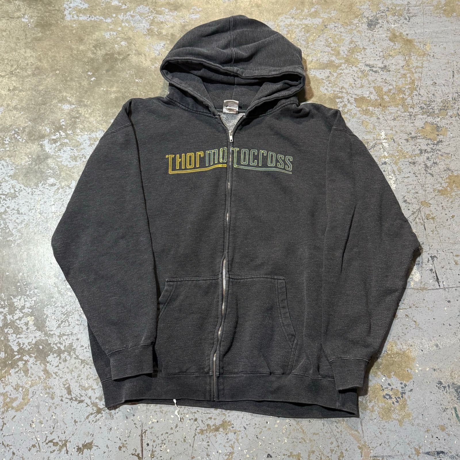 Vintage Vintage Y2K Thor Motocross Zip Up Hoodie XL Size US XL / EU 56 / 4 - 2 Thumbnail