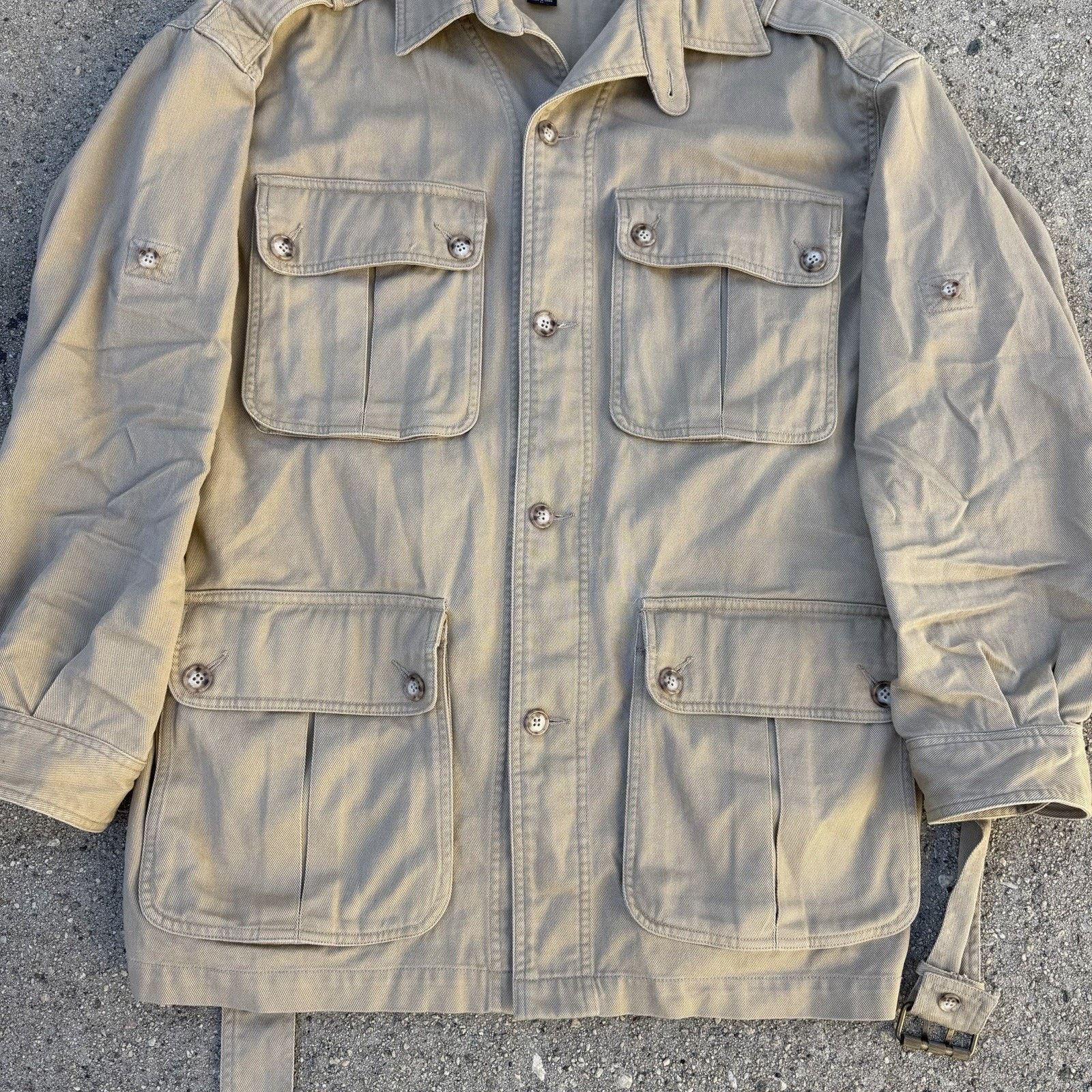 Vintage × Willis & Geiger Vintage Willis & Geiger Hemingway Beige Bush Safari Jacket Size US L / EU 52-54 / 3 - 3 Thumbnail