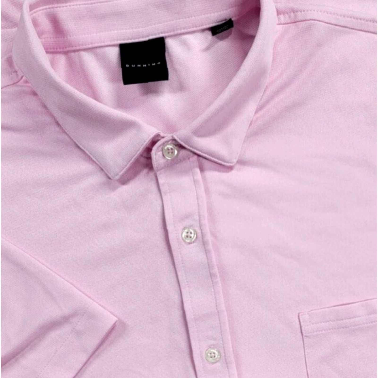 Vintage Dunning Button-Up Shirt Mens M Pink 100% Polyester Camp Palmetto Dunes Golf Shirt Size US M / EU 48-50 / 2 - 2 Thumbnail
