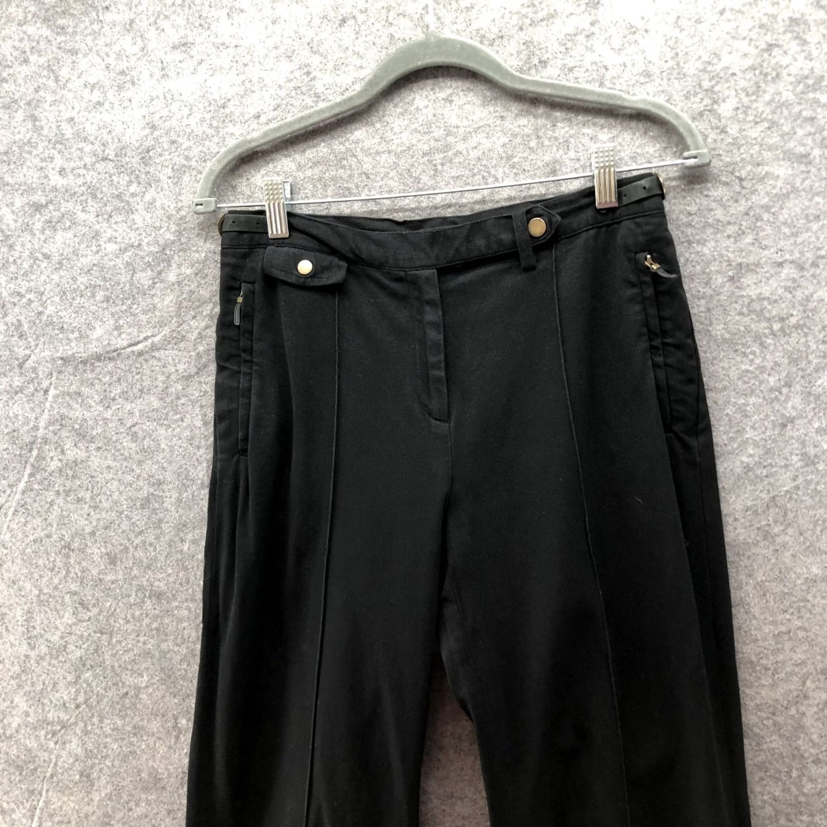 Ralph Lauren VINTAGE? No Title: Lauren Ralph Lauren Trouser Pants Womens 6P Black Straight Front Seam Stretch Size 28" / US 6 / IT 42 - 3 Thumbnail