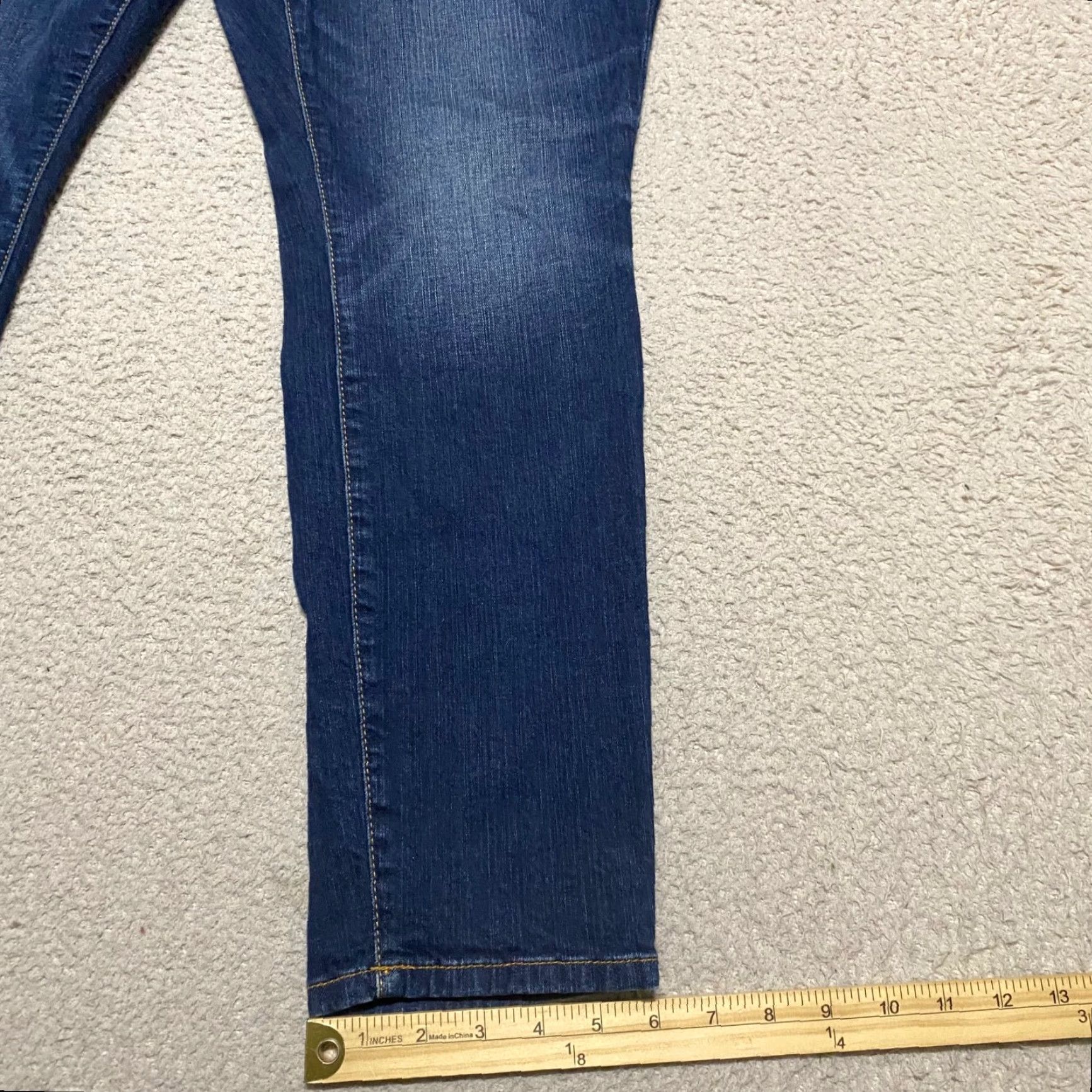 Torrid Torrid Jeans Skinny Blue Denim Dark Wash 14P Petite Mid Rise 5-Pocket Stretch Cotton Blend Womens Boys? Size 36" / US 14 / IT 50 - 6 Thumbnail