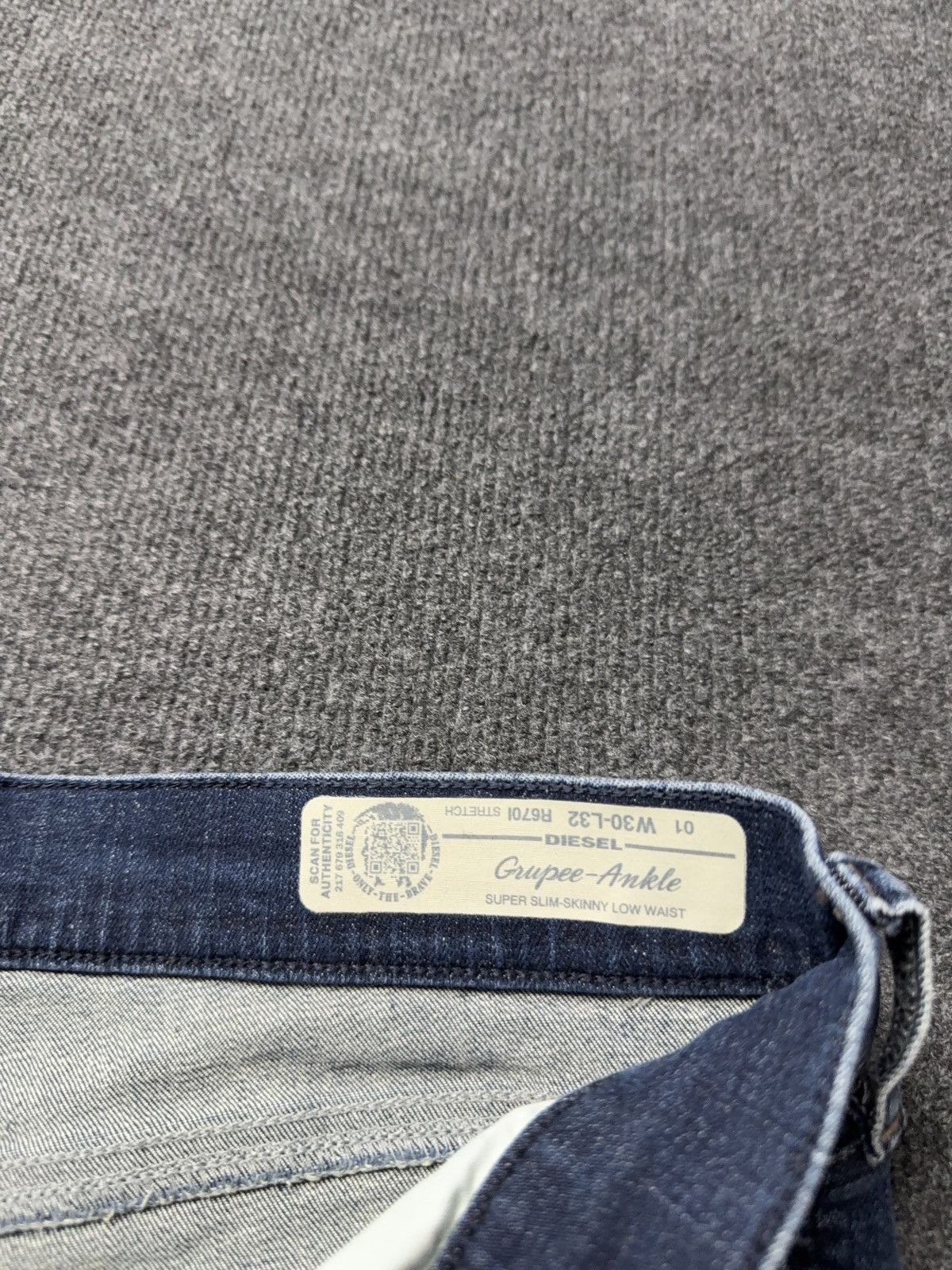 Diesel Luxury 00s Y2K Diesel Grupee-Ankle Super Slim Skinny Jeans Size 30" / US 8 / IT 44 - 10 Thumbnail