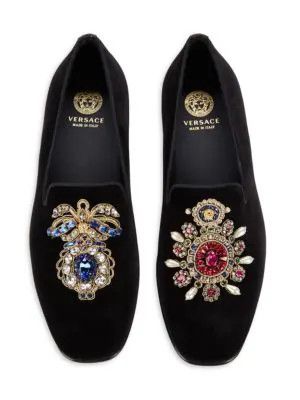 Versace o1y0425 Velvet Loafers in Black Size US 9 / EU 42 - 4 Thumbnail