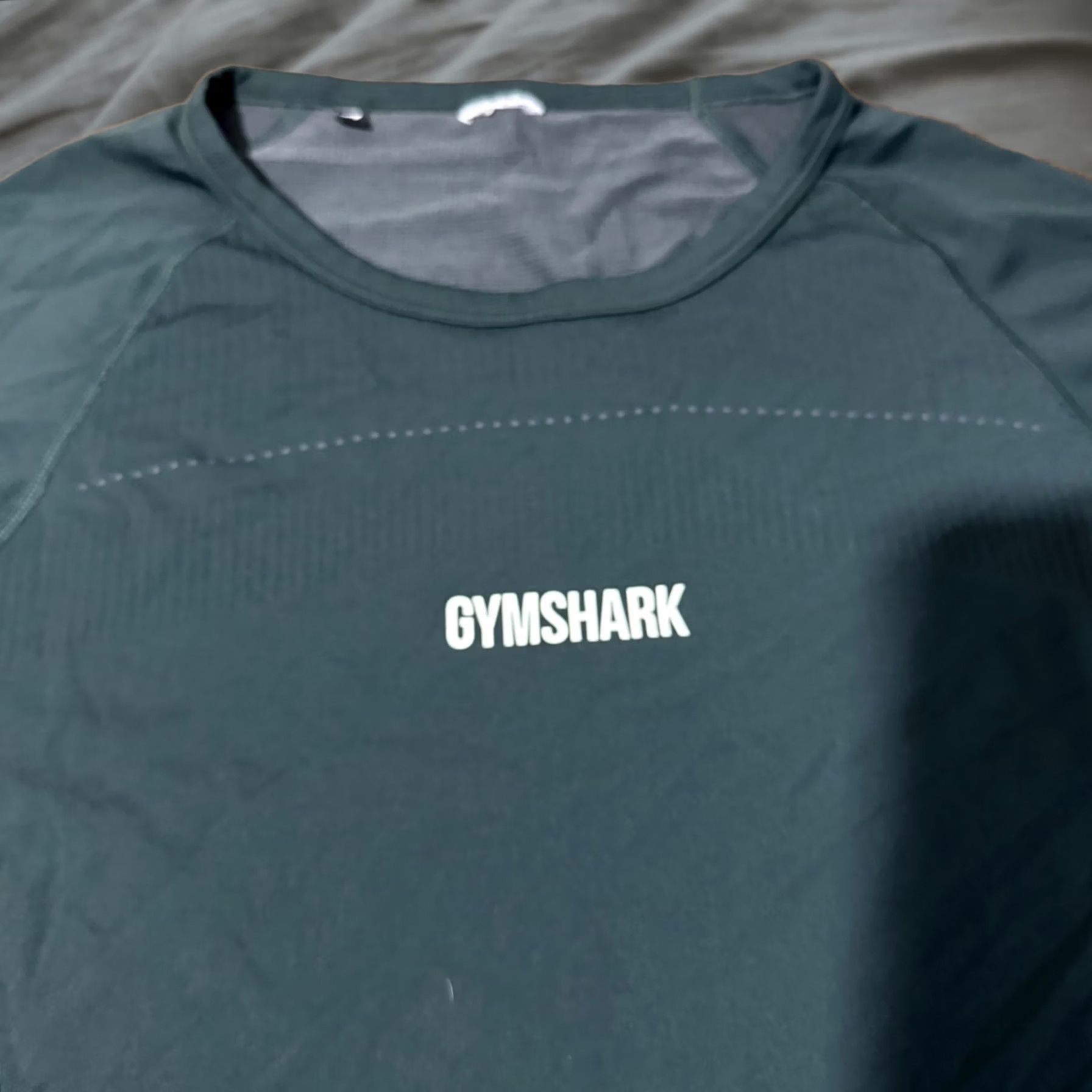 Gymshark Top Women Small Green Breeze Lightweight Seamless Long Sleeve Crop Read, Women's