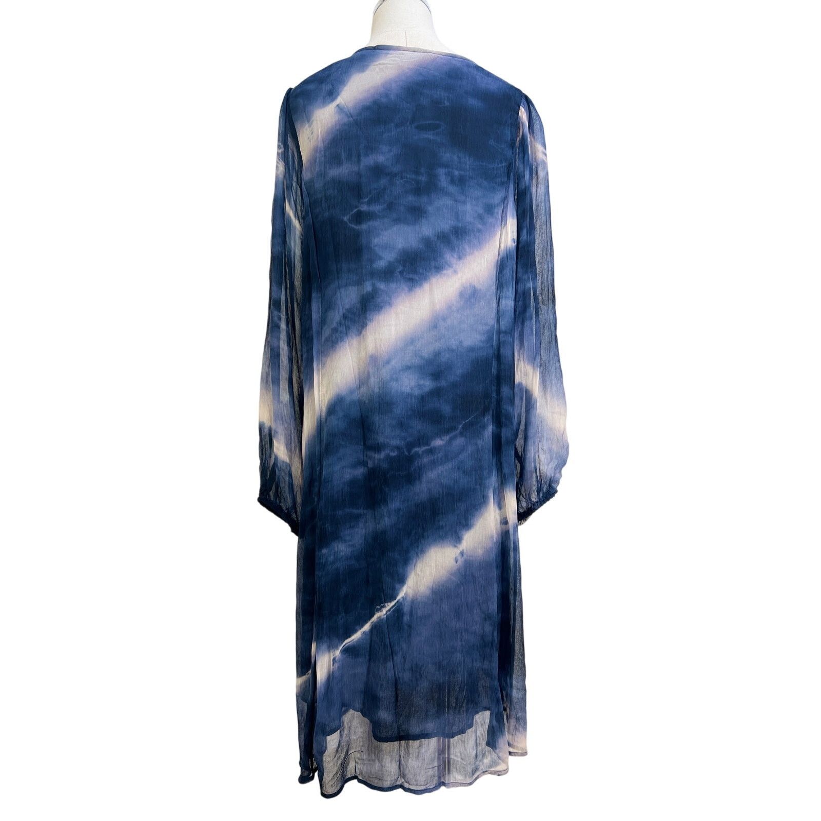 Other Soft Surroundings Blue Himalaya Dress Tie Dye Blue Size XXL / US 16-18 / IT 52-54 - 8 Thumbnail