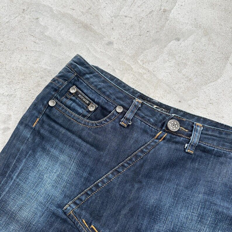 Just Cavalli Vintage Skirt Just Cavalli Denim Zip Button Women’s Blue 30 Size 30" / US 8 / IT 44 - 6 Thumbnail