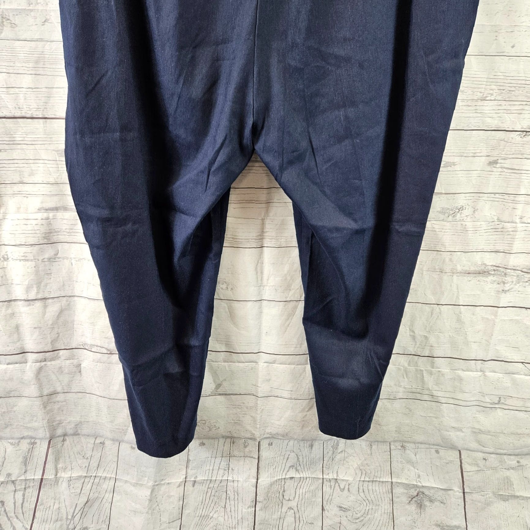J. Jill VINTAGE J Jill Womens Linen Stretch Cropped Pants Sz XL Petite Blue Side Zip Size 40" / US 18 - 5 Thumbnail