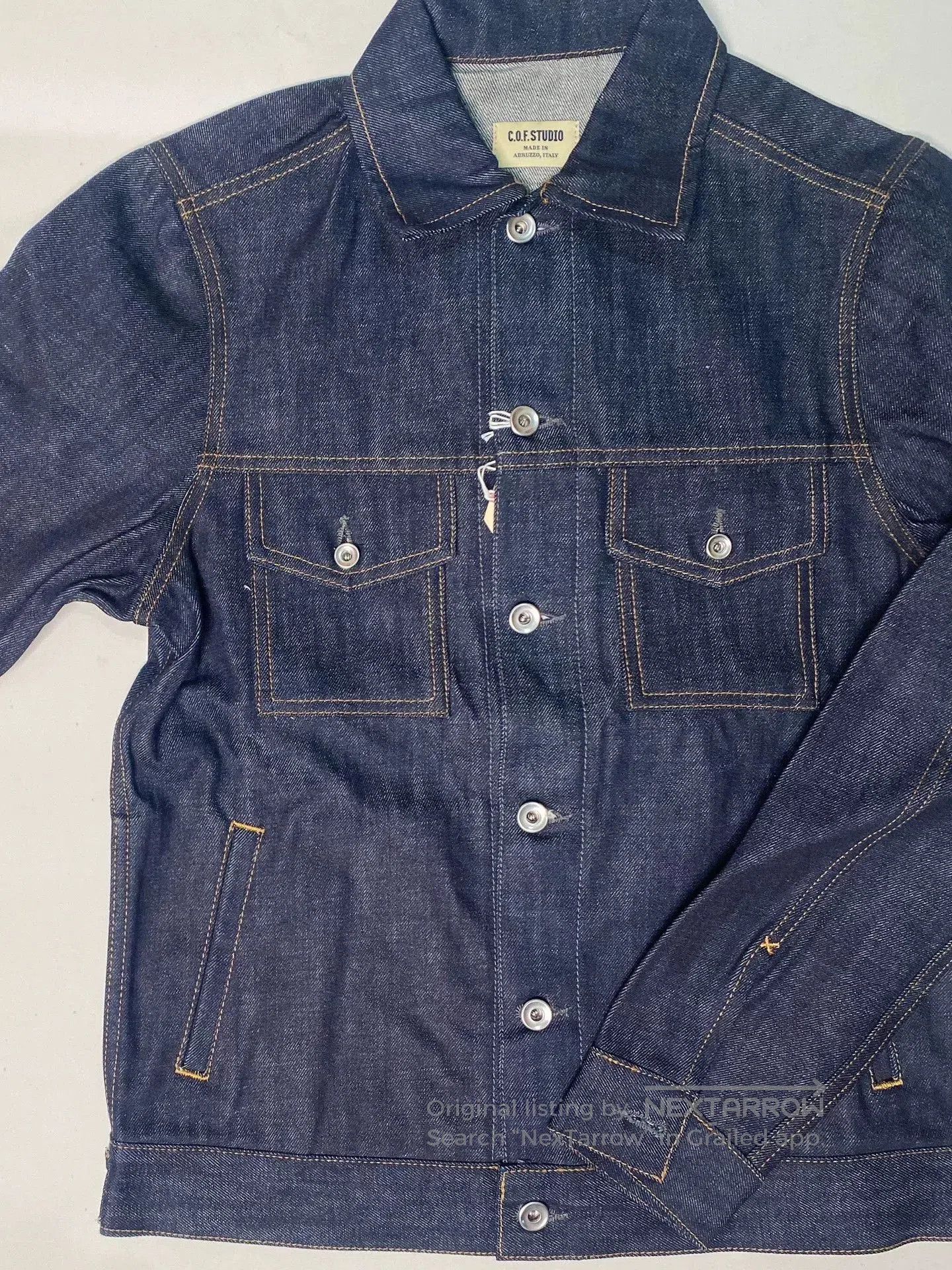 Other Italian C O F Original Selvedge Denim Jacket. Size US S / EU 44-46 / 1 - 4 Thumbnail