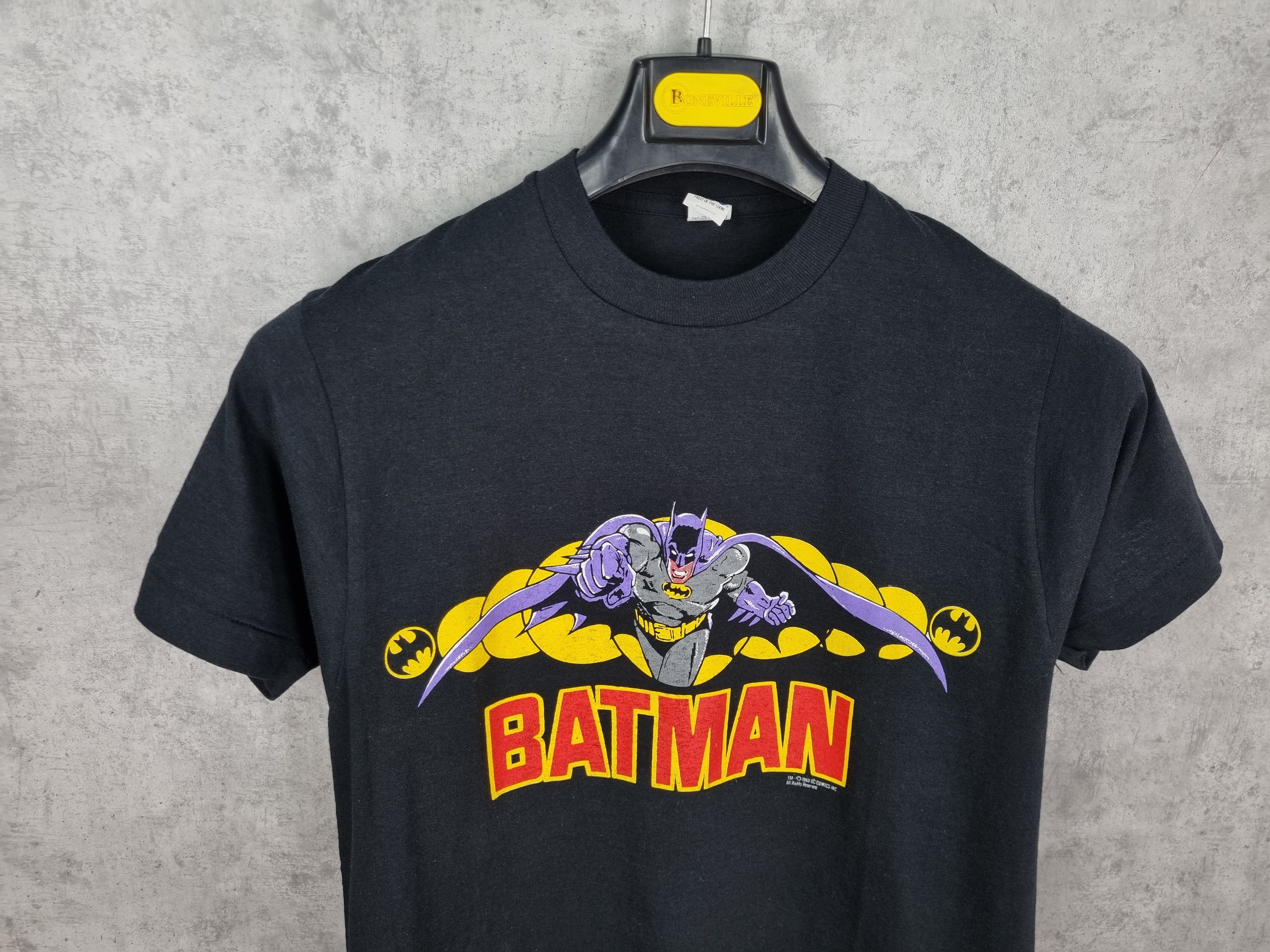 DC Comics × Vintage Rare 1989 BATMAN Single Stitch Big Print Tee shirt Size US S / EU 44-46 / 1 - 2 Thumbnail