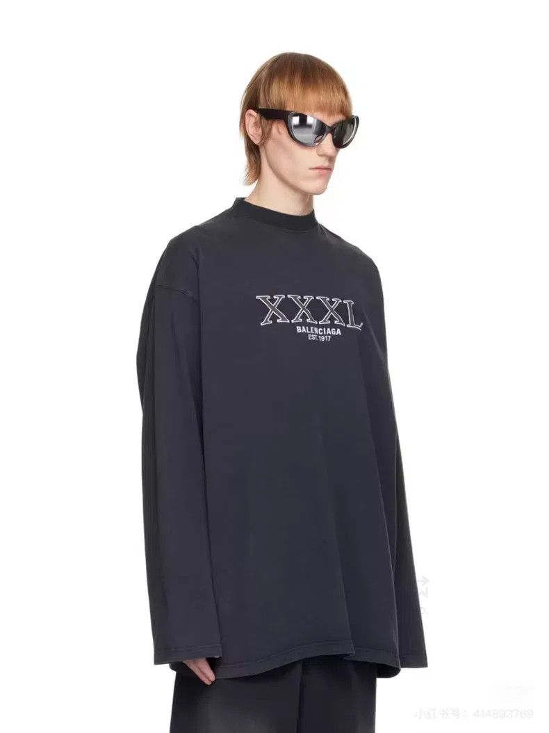 Balenciaga Balenciaga Embroidered Letter Short Sleeve T-Shirt Size US L / EU 52-54 / 3 - 6 Thumbnail